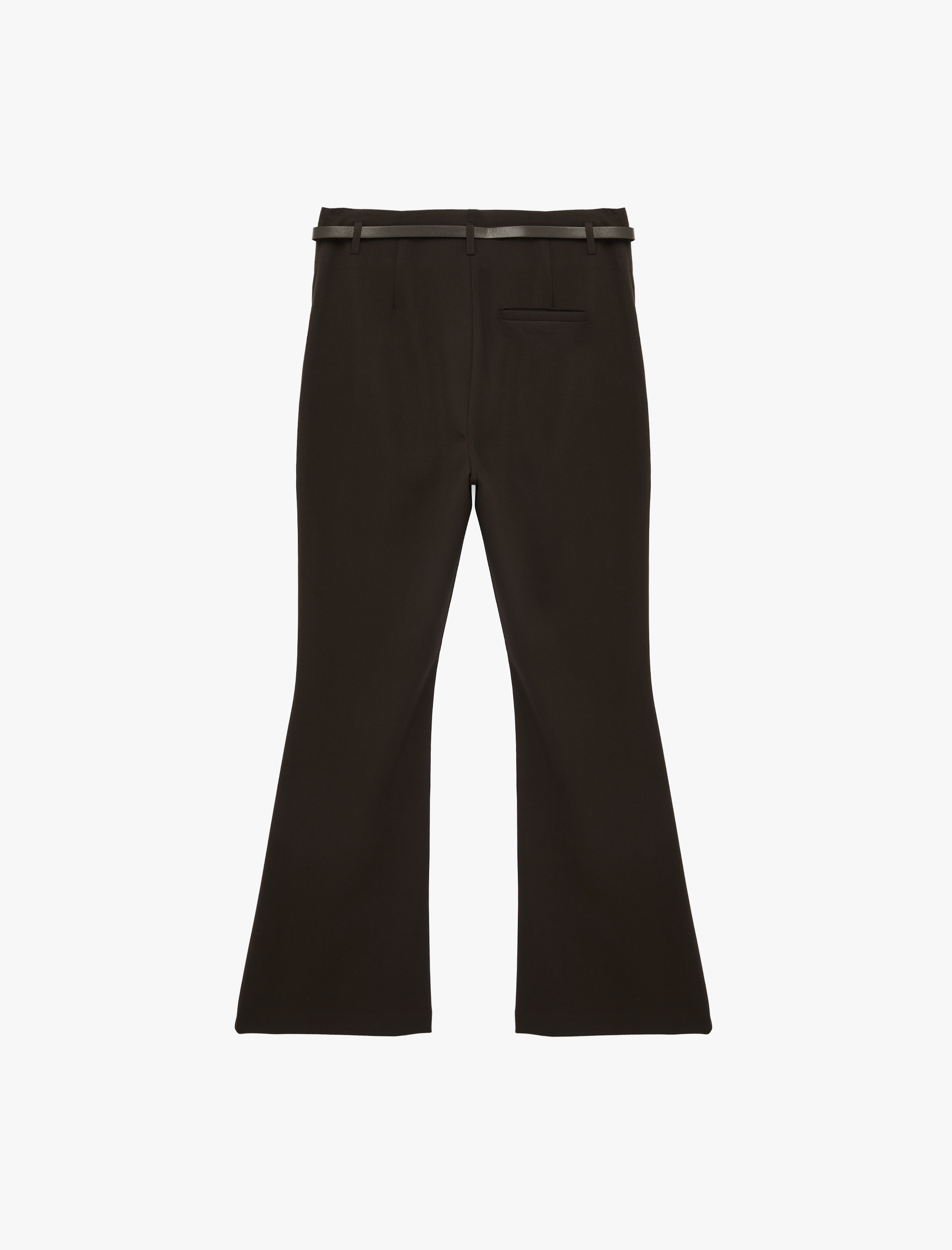   Slim Fit Normal Bel Kemerli İspanyol Paça Pantolon