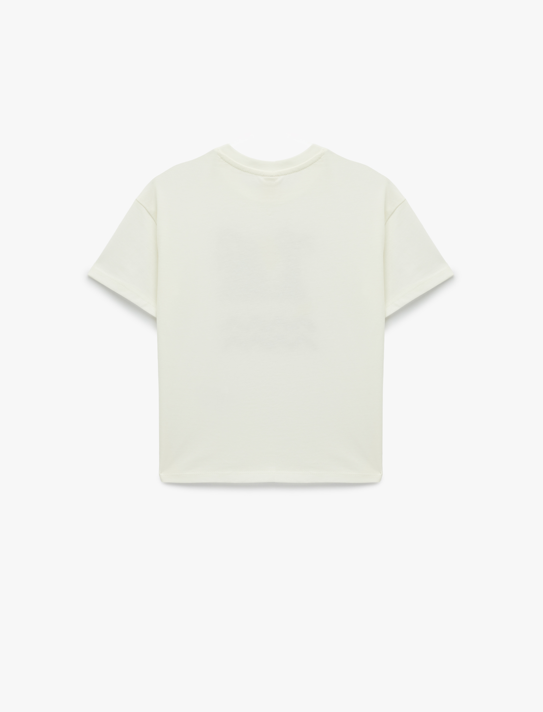  Erkek Bebek Pamuklu Kısa Kollu Bisiklet Yaka Baskılı Oversize Tişört