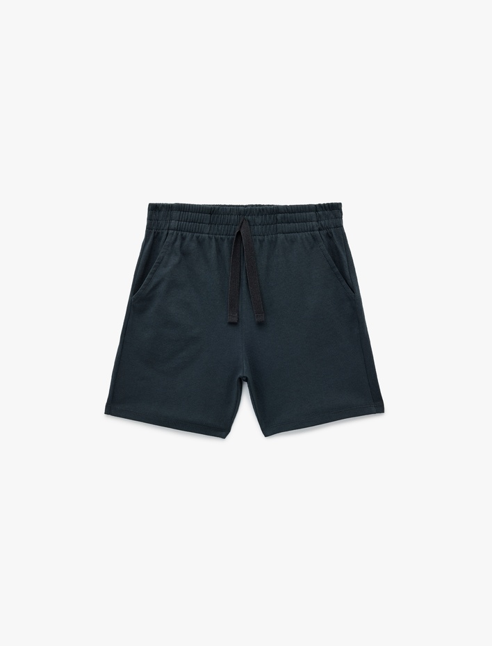 Erkek Çocuk Pamuklu Cepli Beli Lastikli Basic Şort