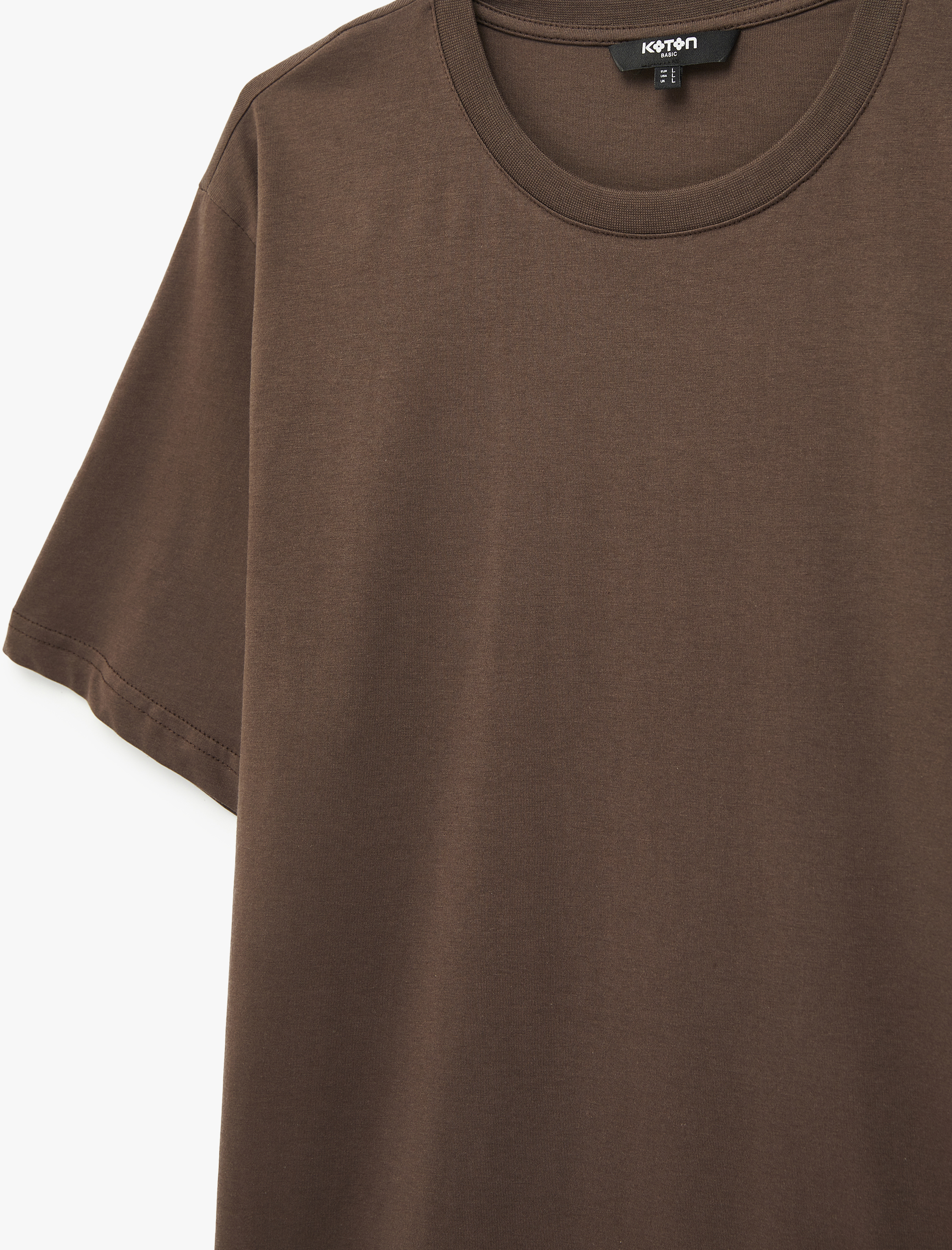   Regular Fit Kısa Kollu Bisiklet Yaka Basic Pamuklu Tişört