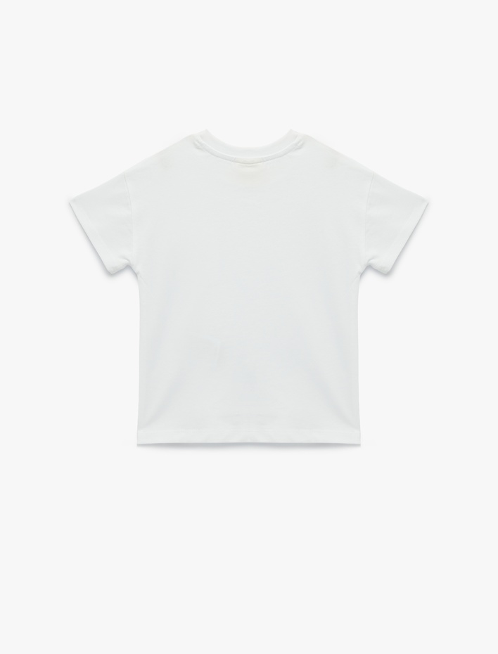 Erkek Bebek Pamuklu Cepli Kısa Kollu Bisiklet Yaka Basic Tişört