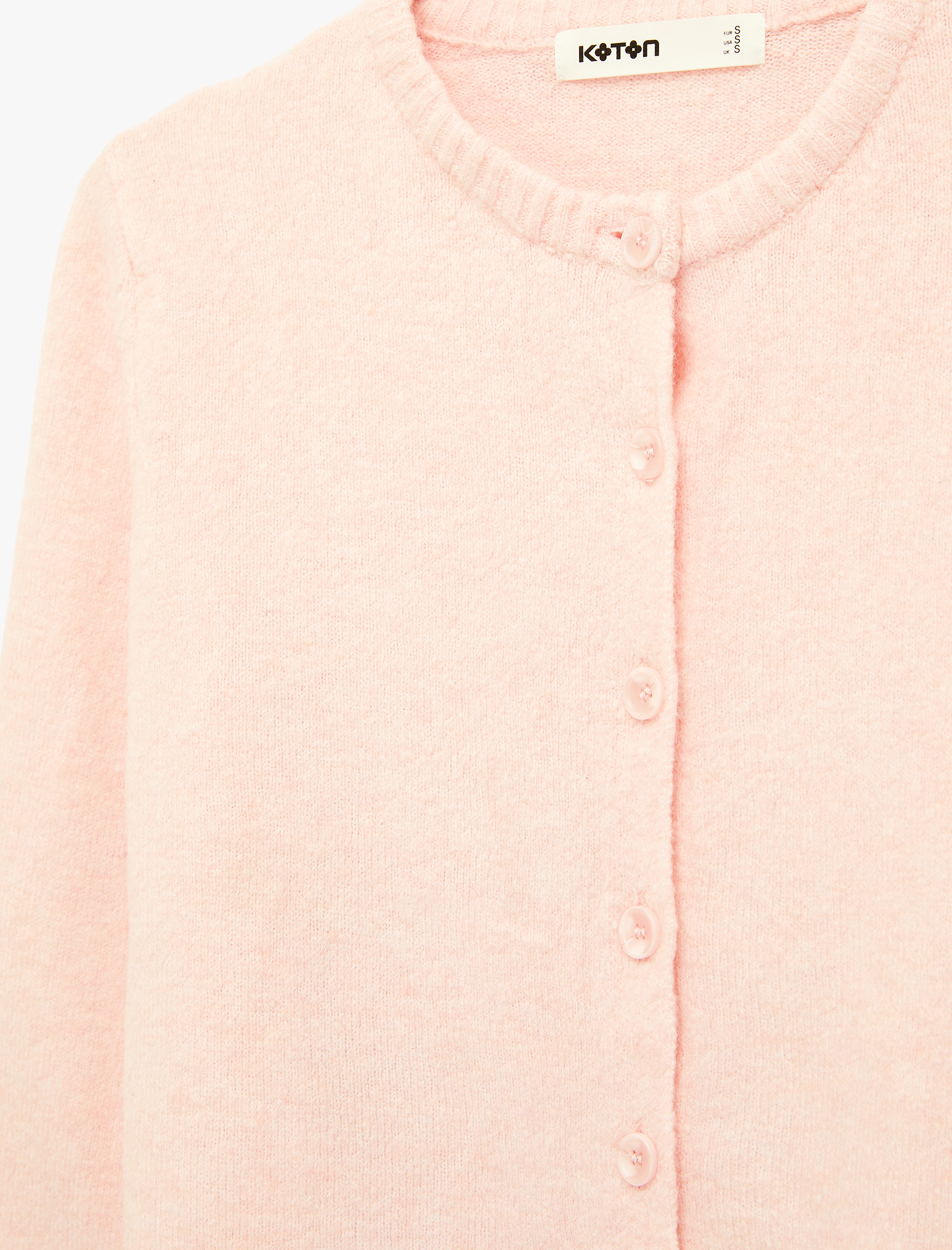   Uzun Kollu Bisiklet Yaka Düğmeli Triko Hırka