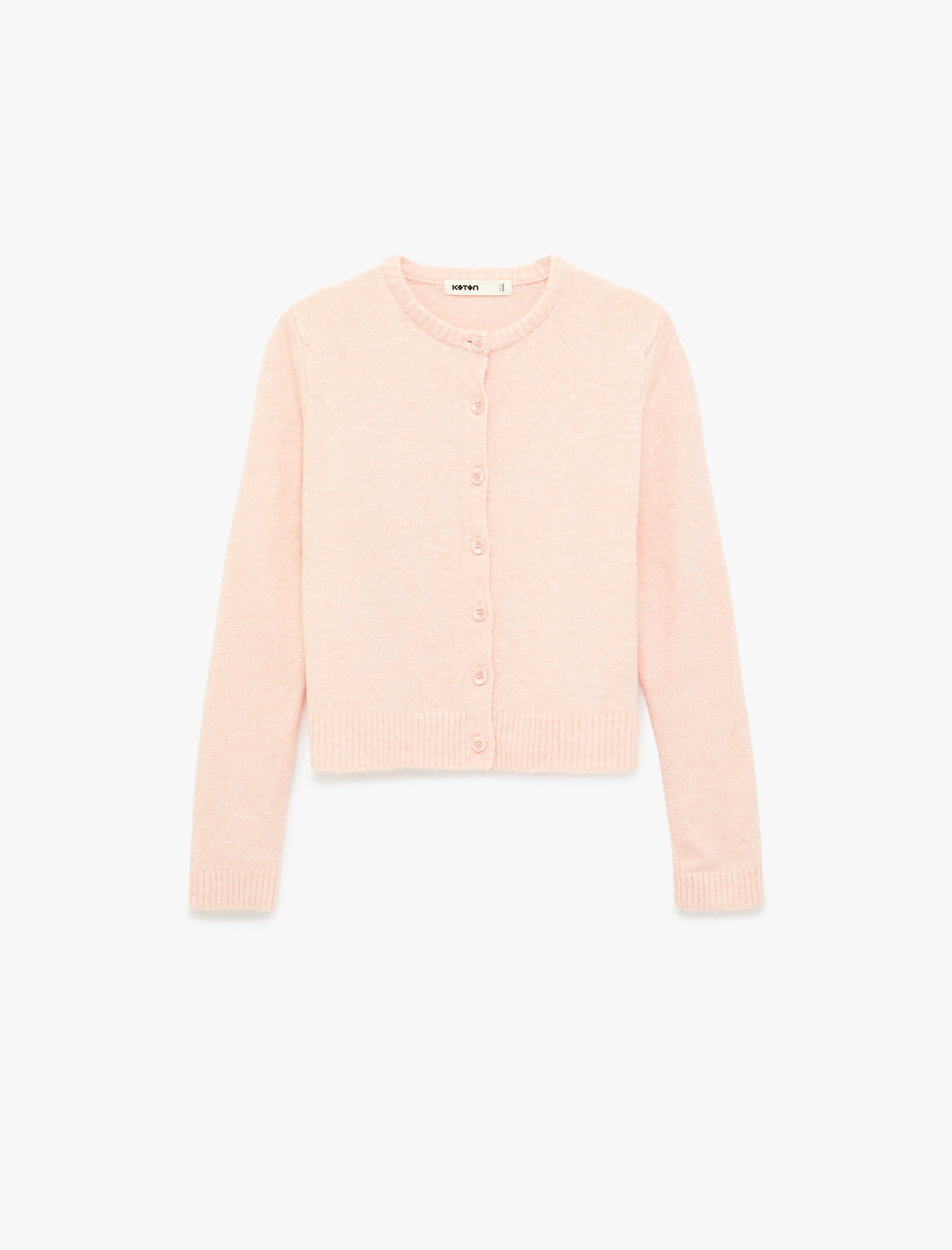   Uzun Kollu Bisiklet Yaka Düğmeli Triko Hırka