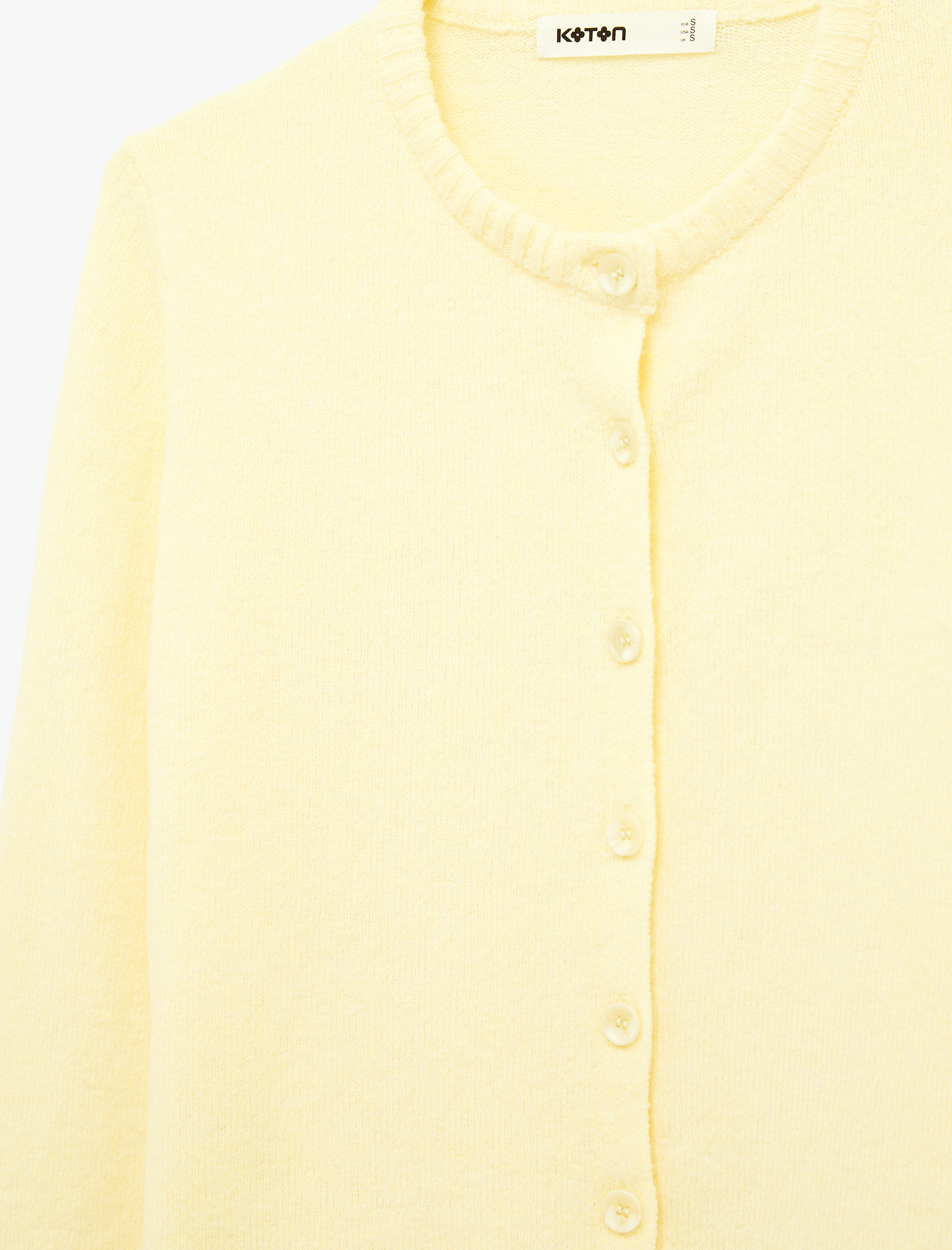   Uzun Kollu Bisiklet Yaka Düğmeli Triko Hırka