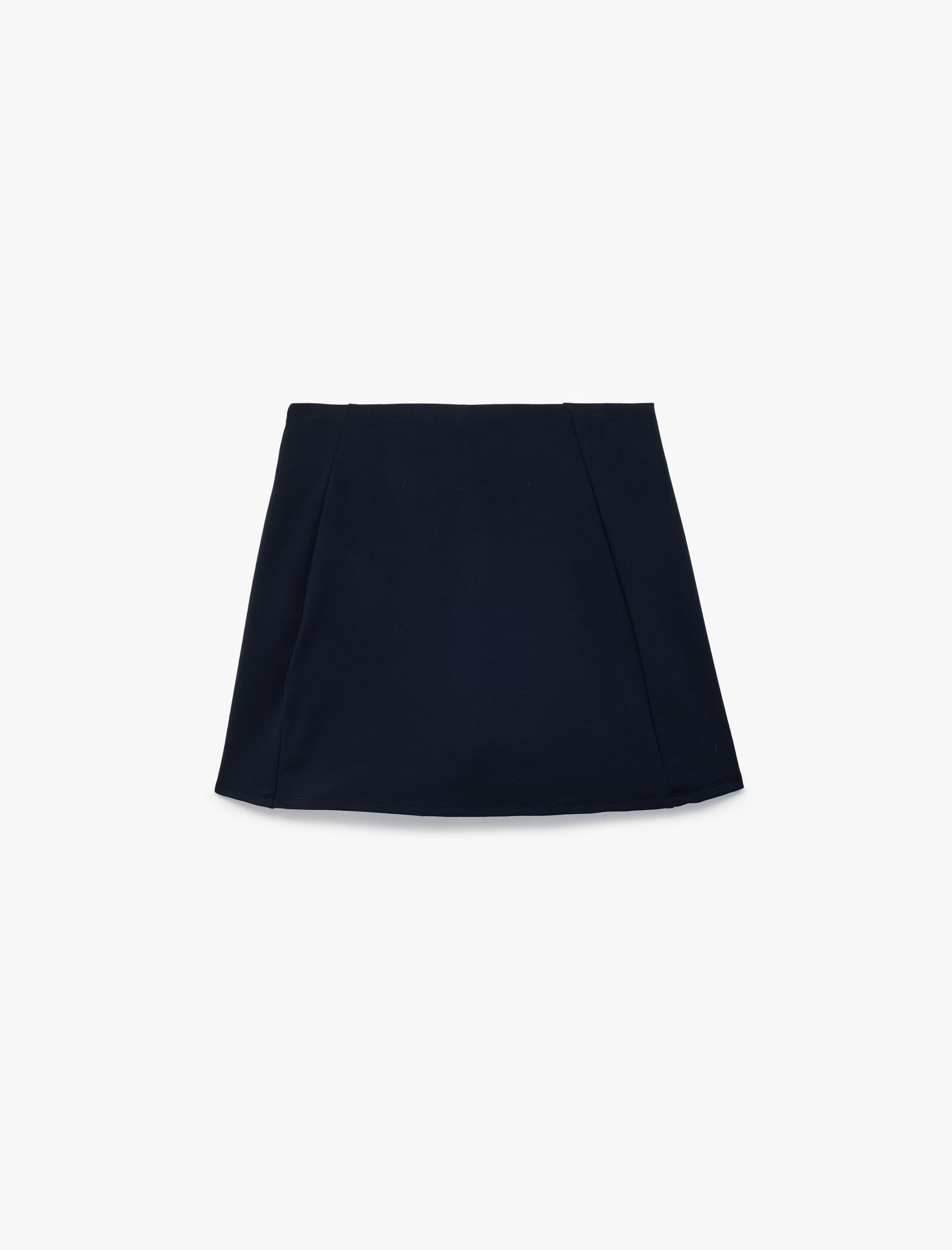   Yırtmaç Detaylı Slim Fit Mini Şort Etek