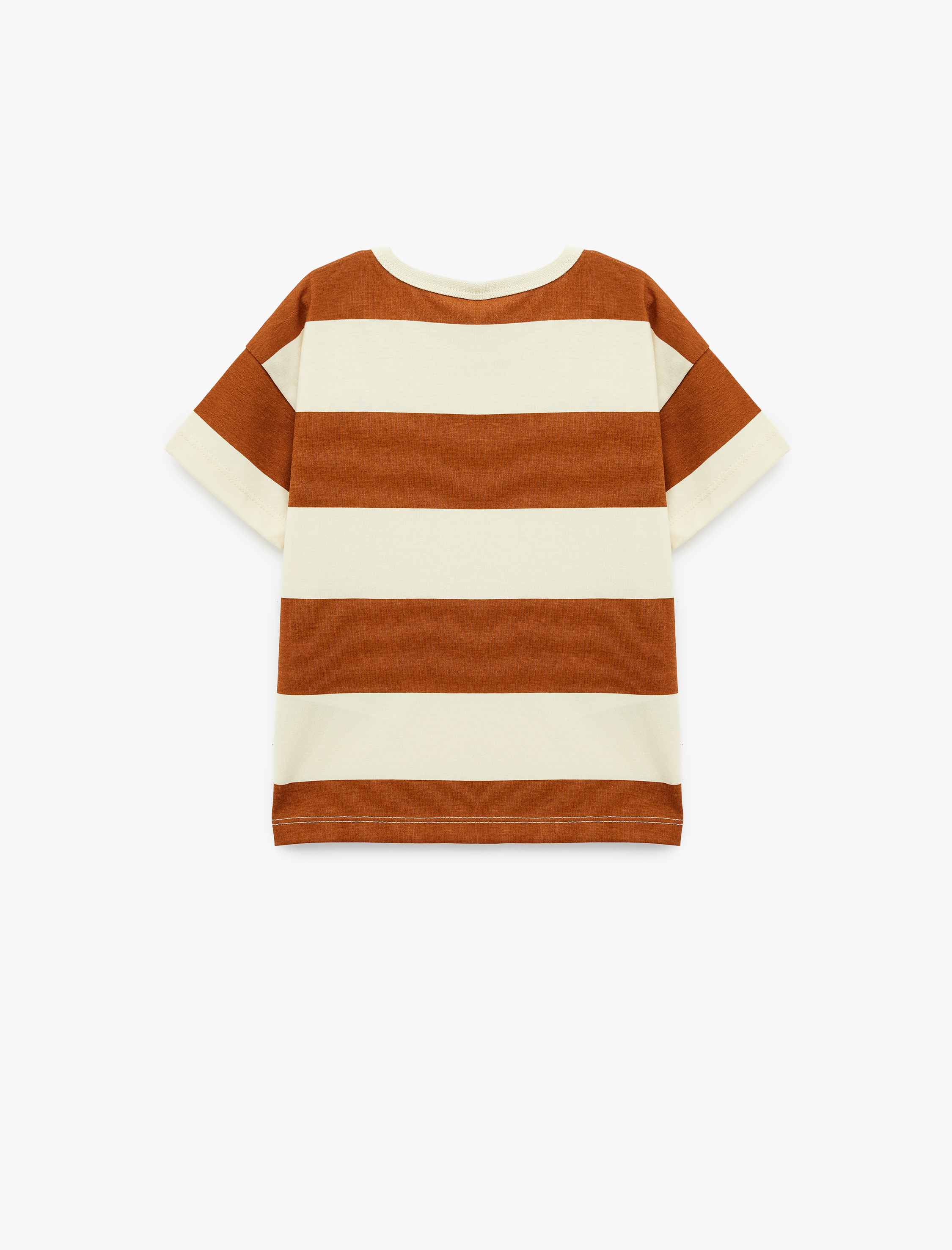  Erkek Bebek Bisiklet Baskılı Kısa Kollu Bisiklet Yaka Pamuklu Çizgili Tişört