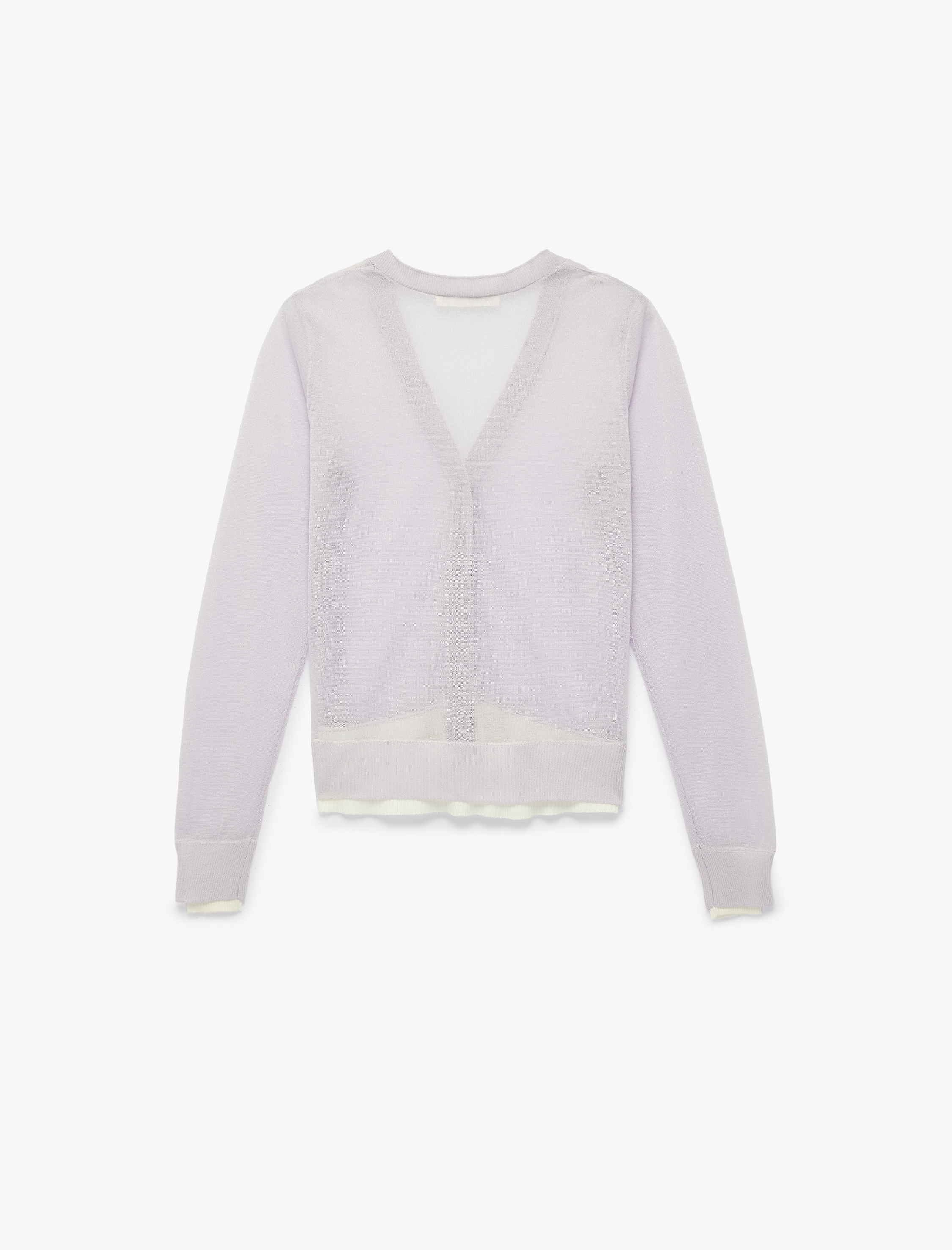   Uzun Kollu Düğmeli V Yaka Triko Hırka