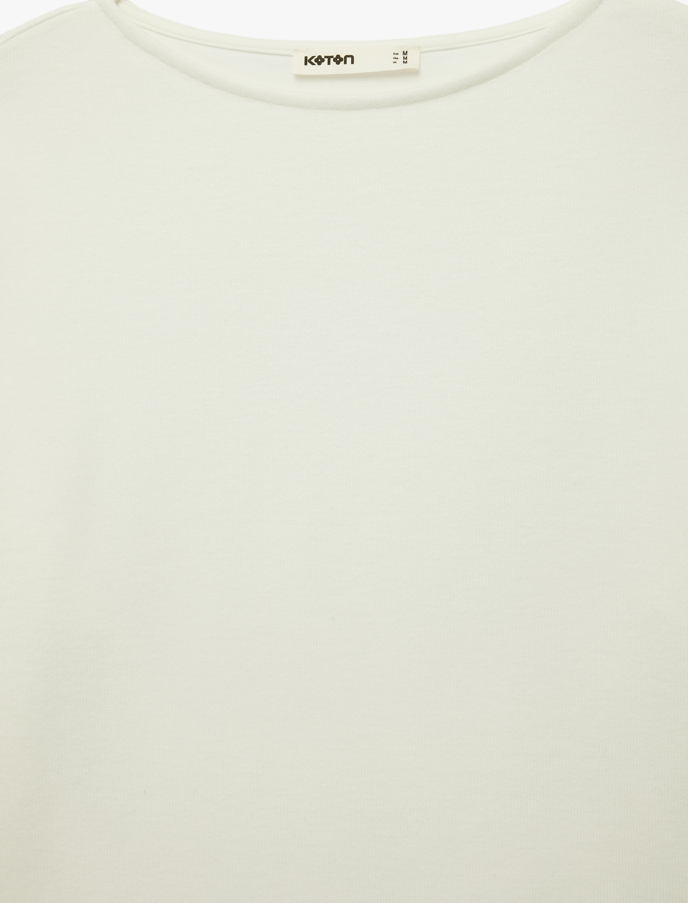   Uzun Kollu Bisiklet Yaka Dantel Detaylı Sweatshirt