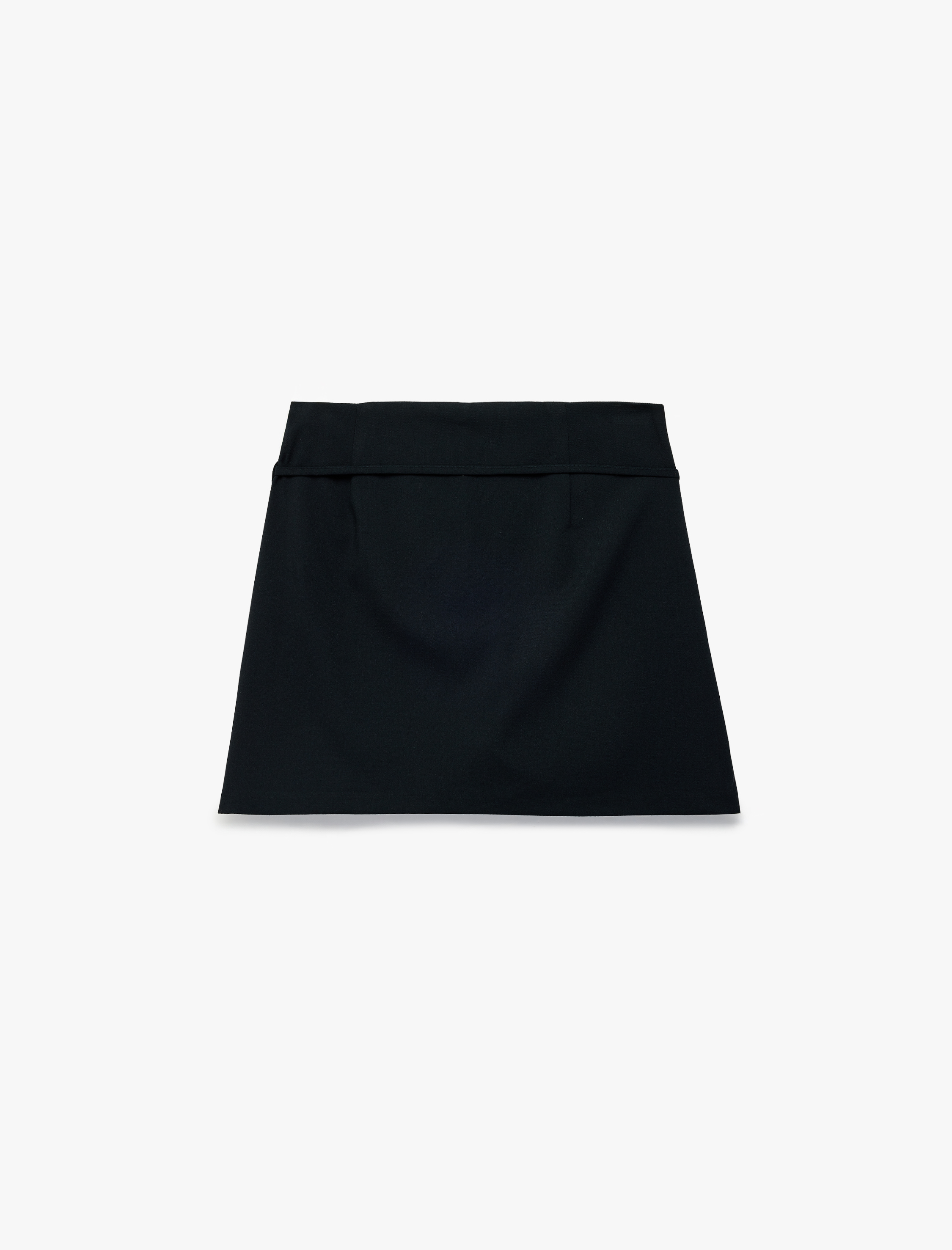   Viskon Kemer Detaylı Mini Şort Etek