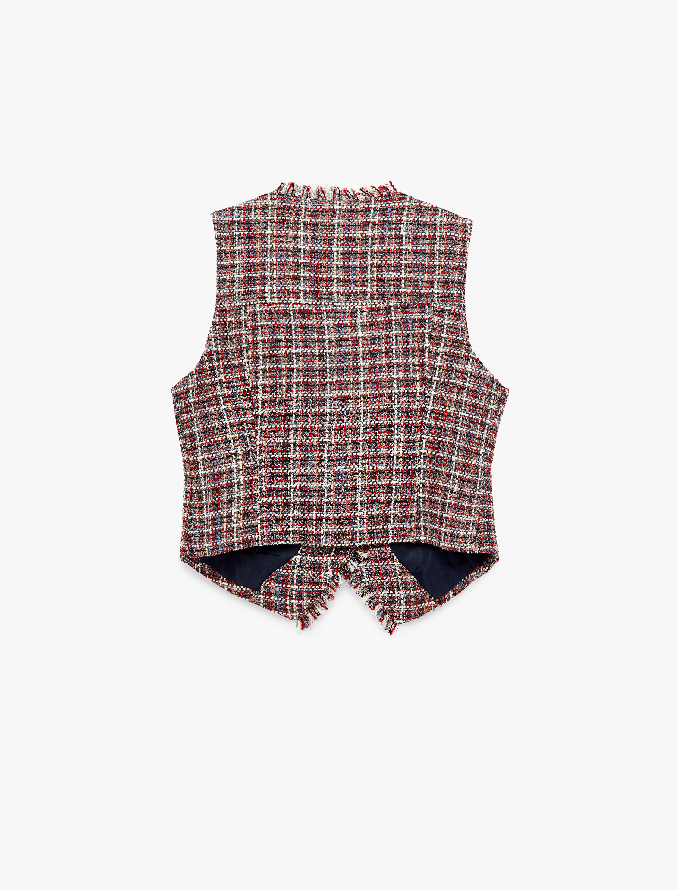   Kolsuz Bisiklet Yaka Düğmeli Metal Aksesuarlı Tüvit Yelek