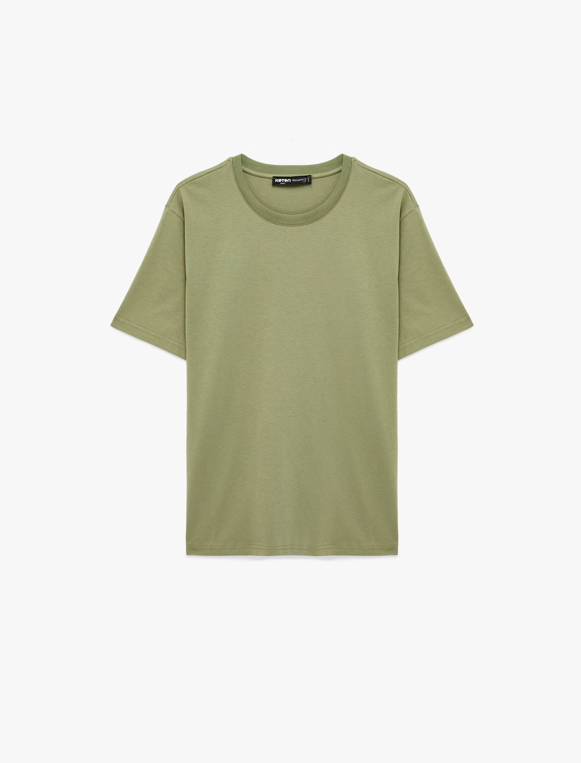   Regular Fit Kısa Kollu Bisiklet Yaka Pamuklu Basic Tişört