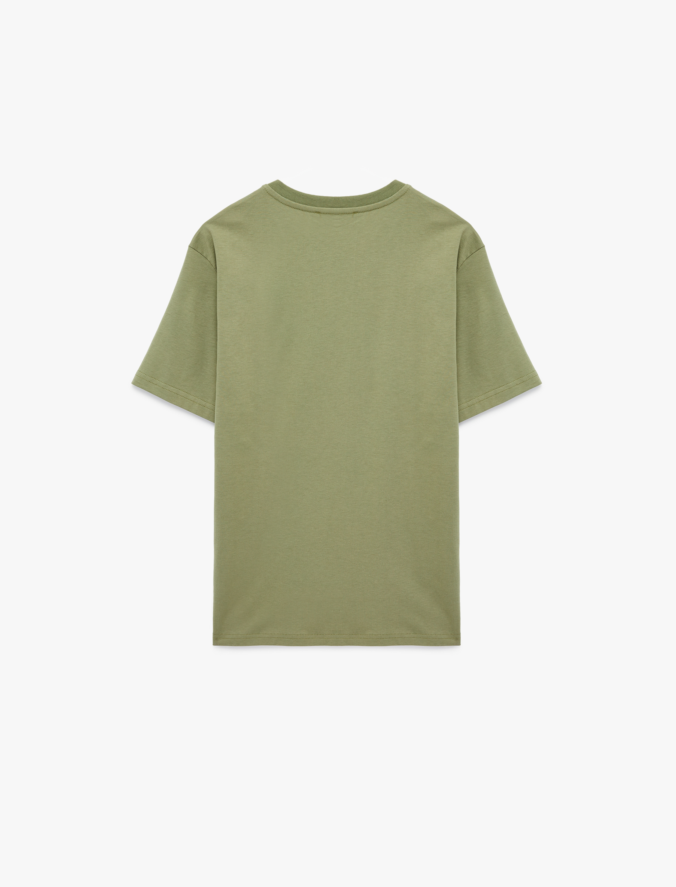   Regular Fit Kısa Kollu Bisiklet Yaka Pamuklu Basic Tişört