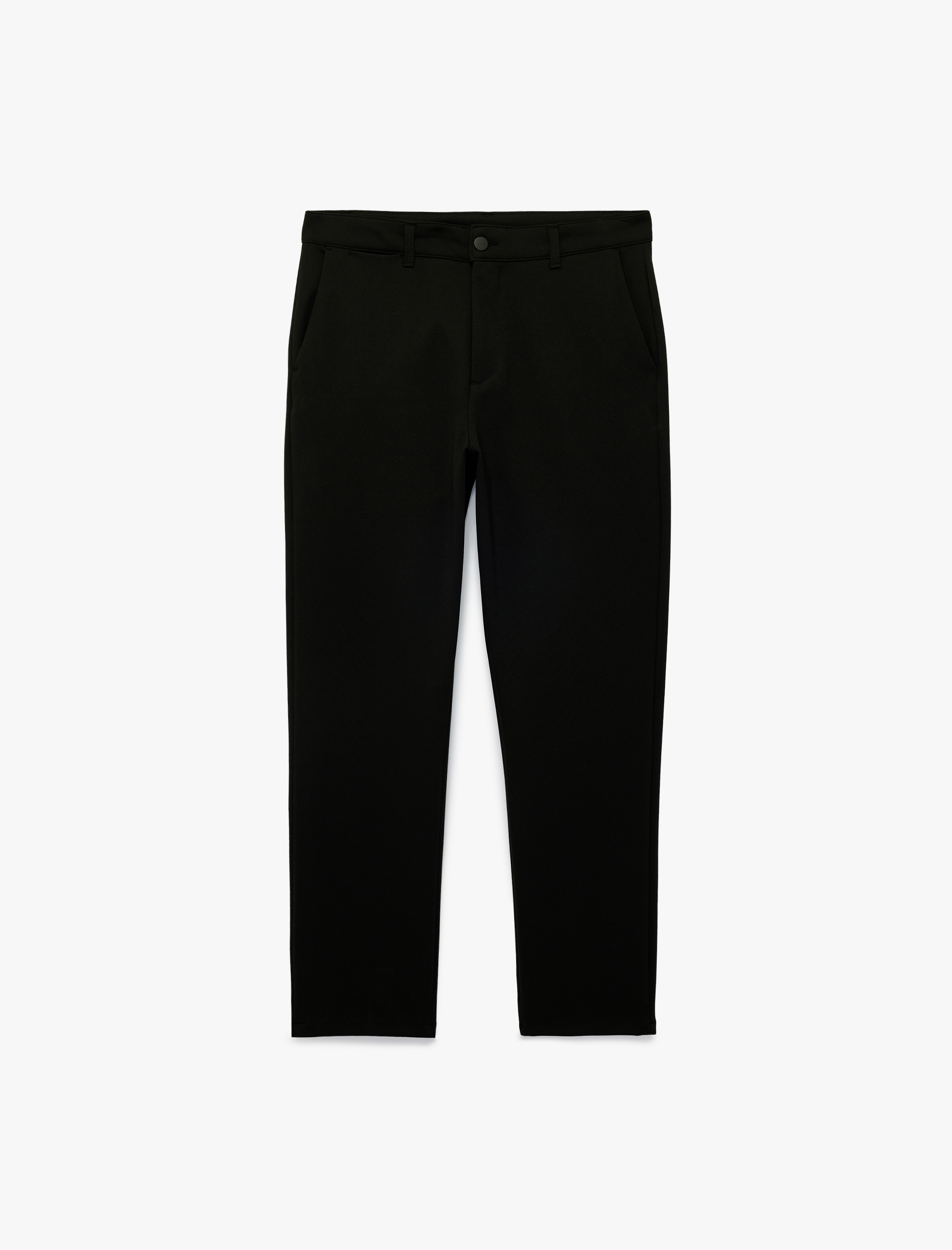   Düğmeli Cepli Viskon Karışımlı Slim Fit Kumaş Pantolon