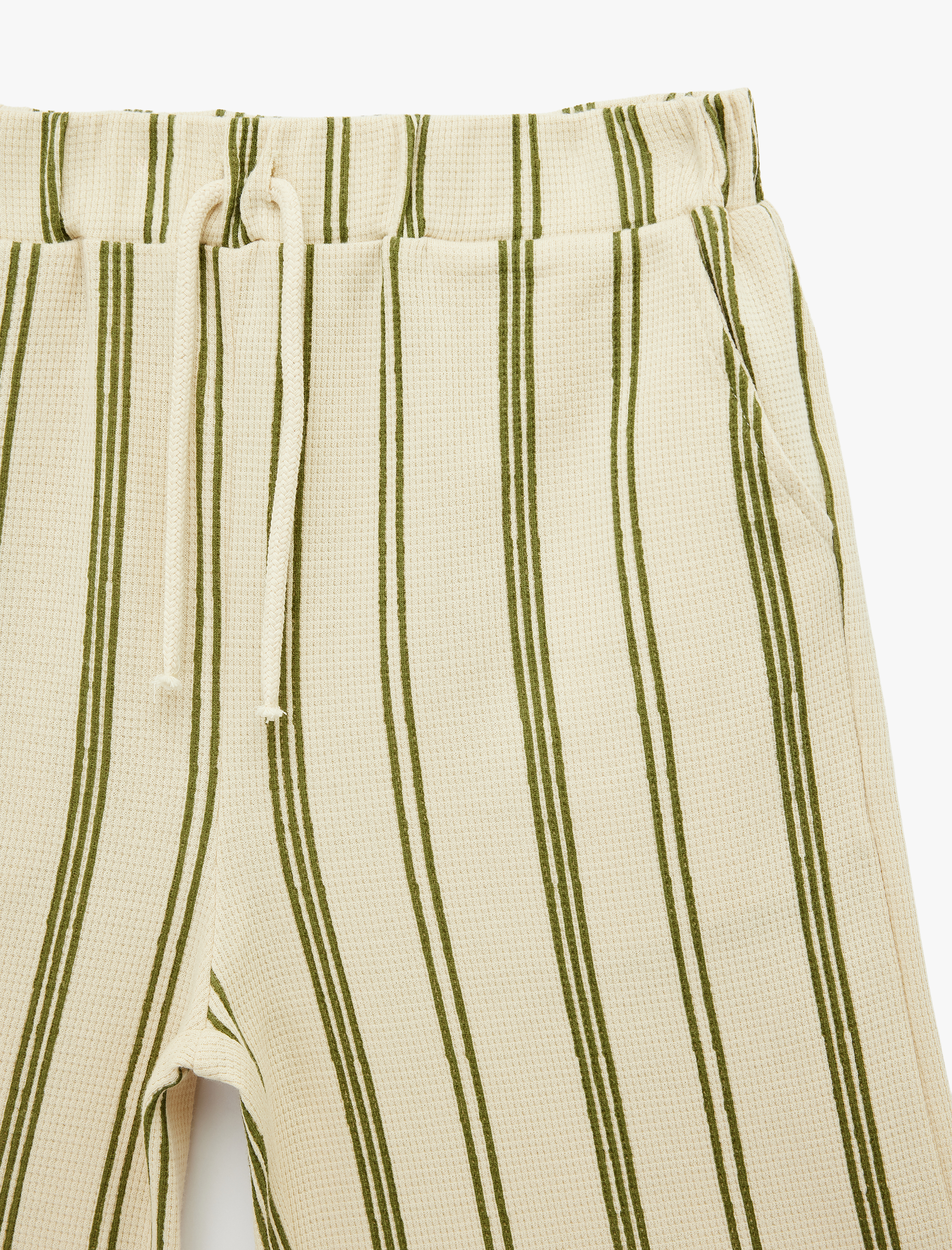  Erkek Çocuk Beli Bağcıklı Pamuklu Dokulu Çizgili  Şort