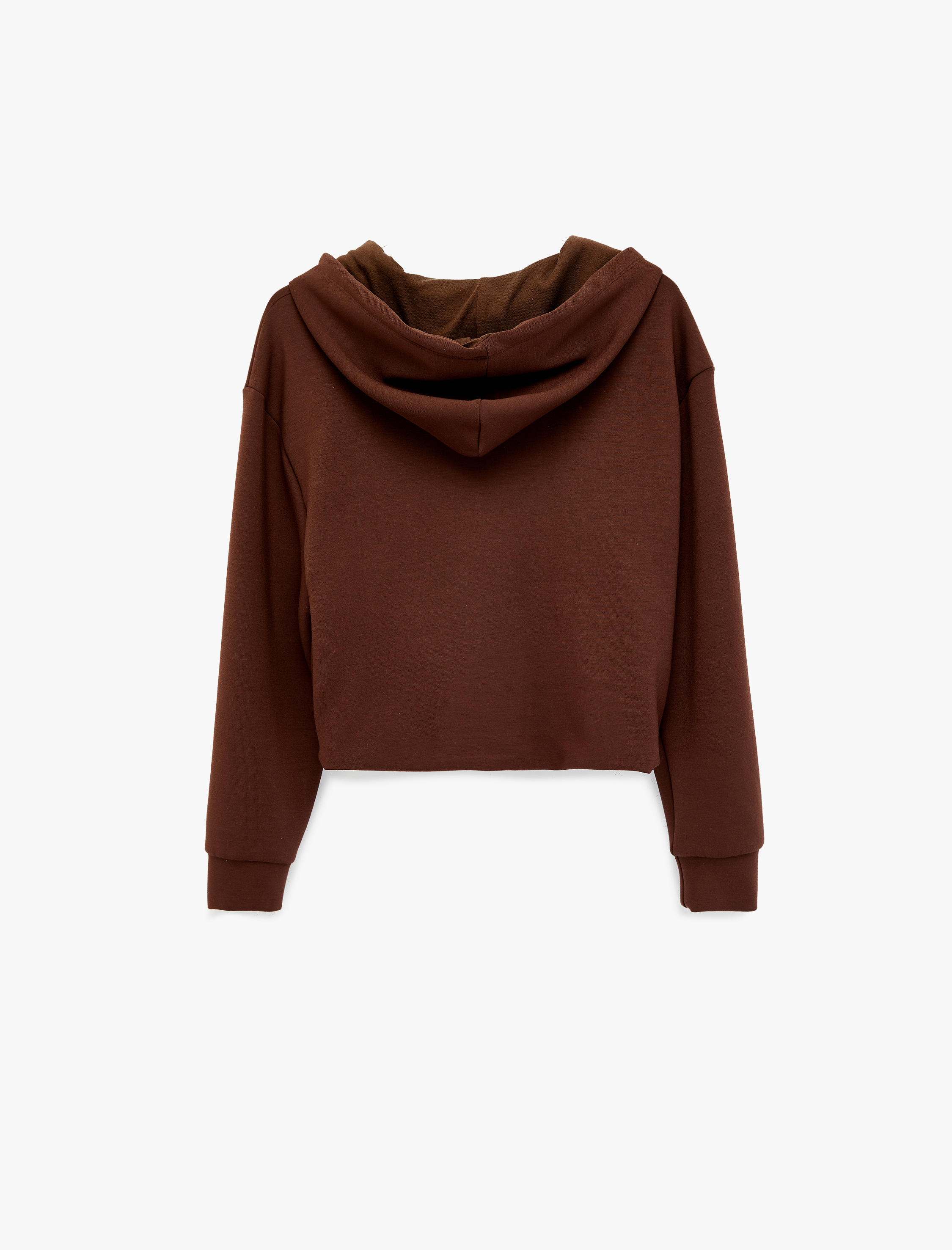   Modal Karışımlı Kapüşonlu Oversize Fermuarlı Sweatshirt
