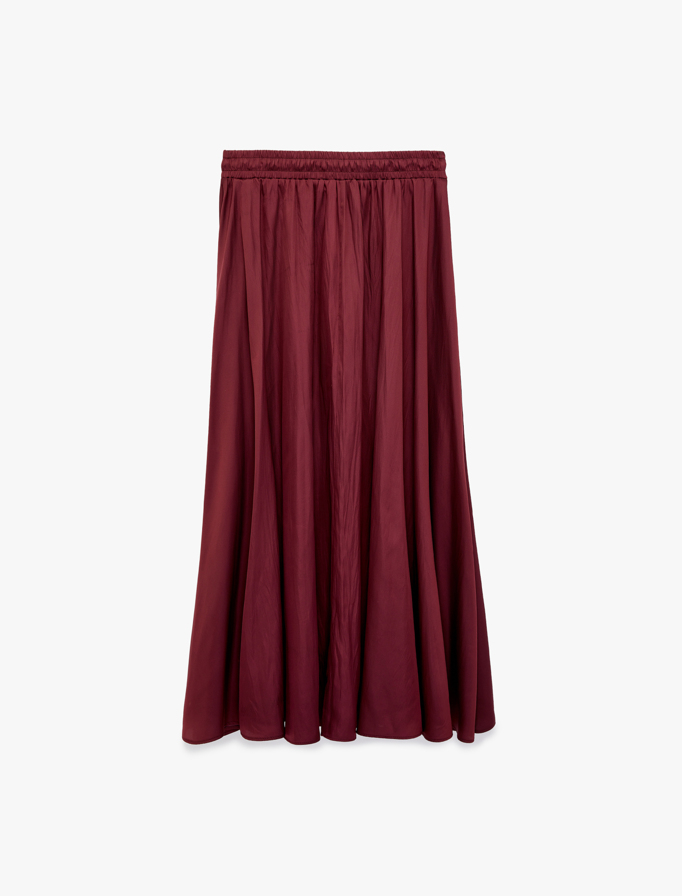   Beli Bağcıklı Kloş Uzun Saten Etek