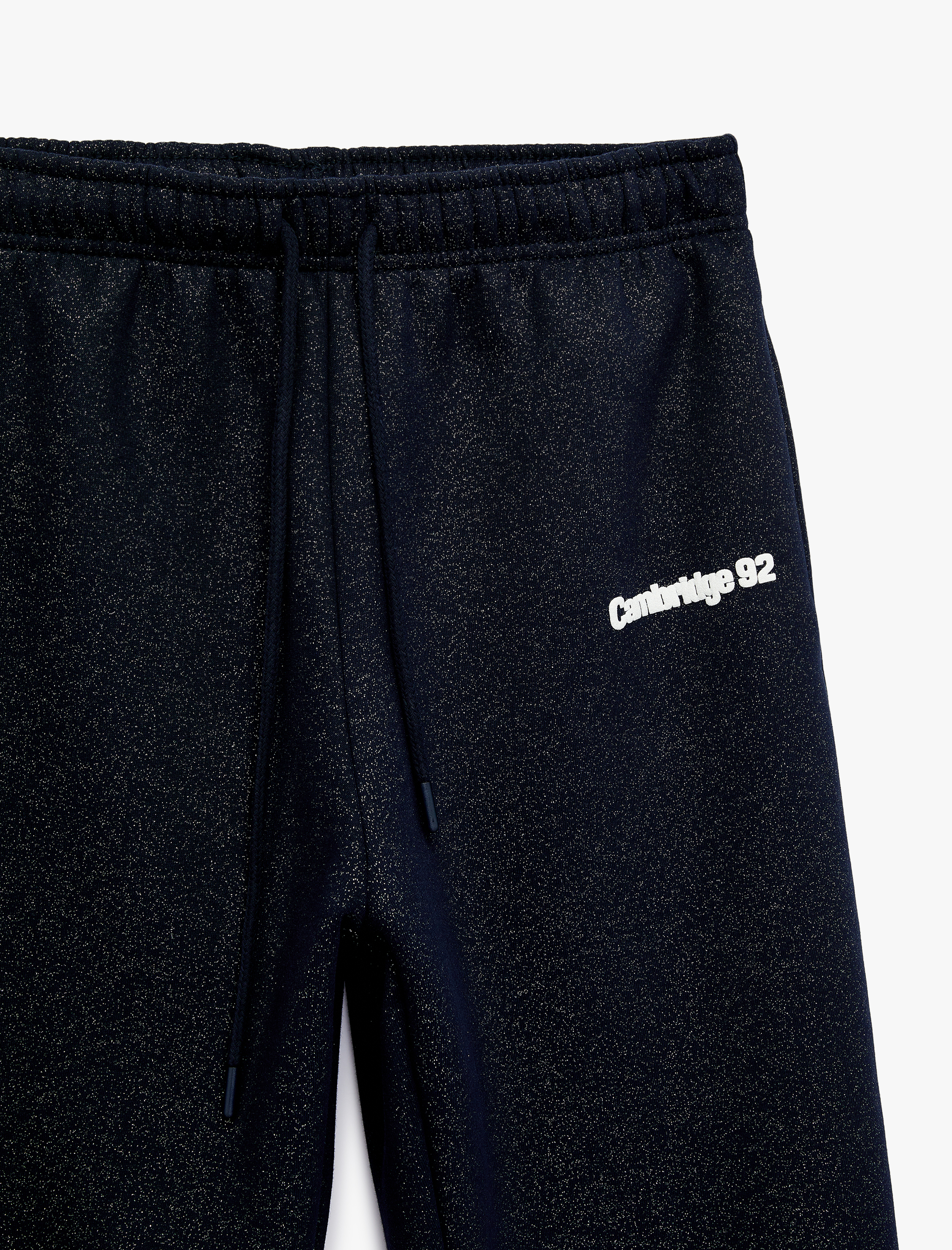   Simli Rahat Kalıp Baskılı Beli Bağcıklı Cepli Jogger Eşofman Altı