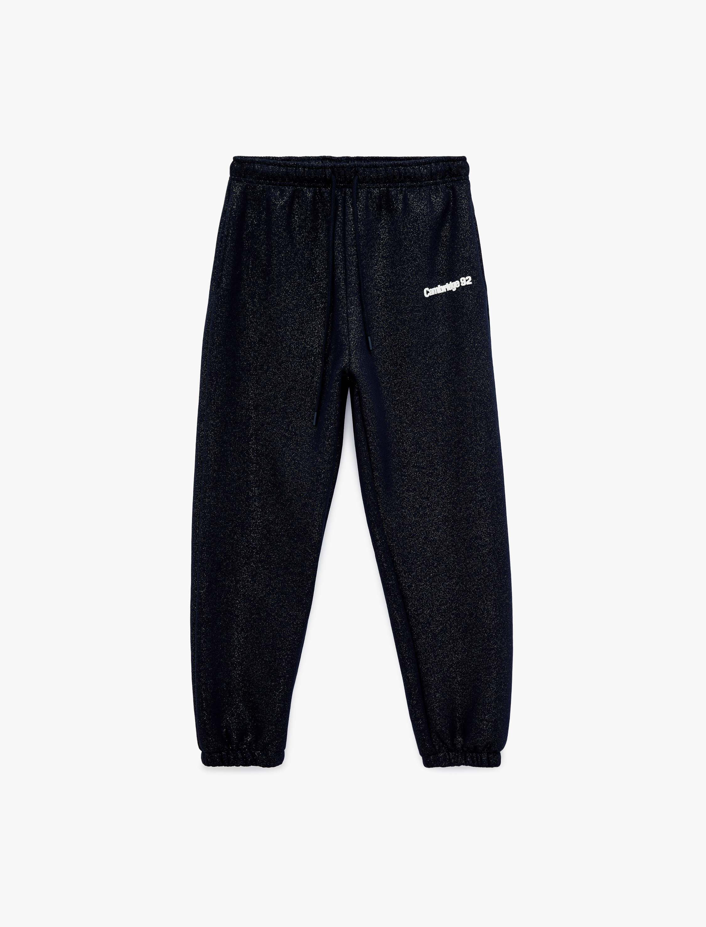   Simli Rahat Kalıp Baskılı Beli Bağcıklı Cepli Jogger Eşofman Altı