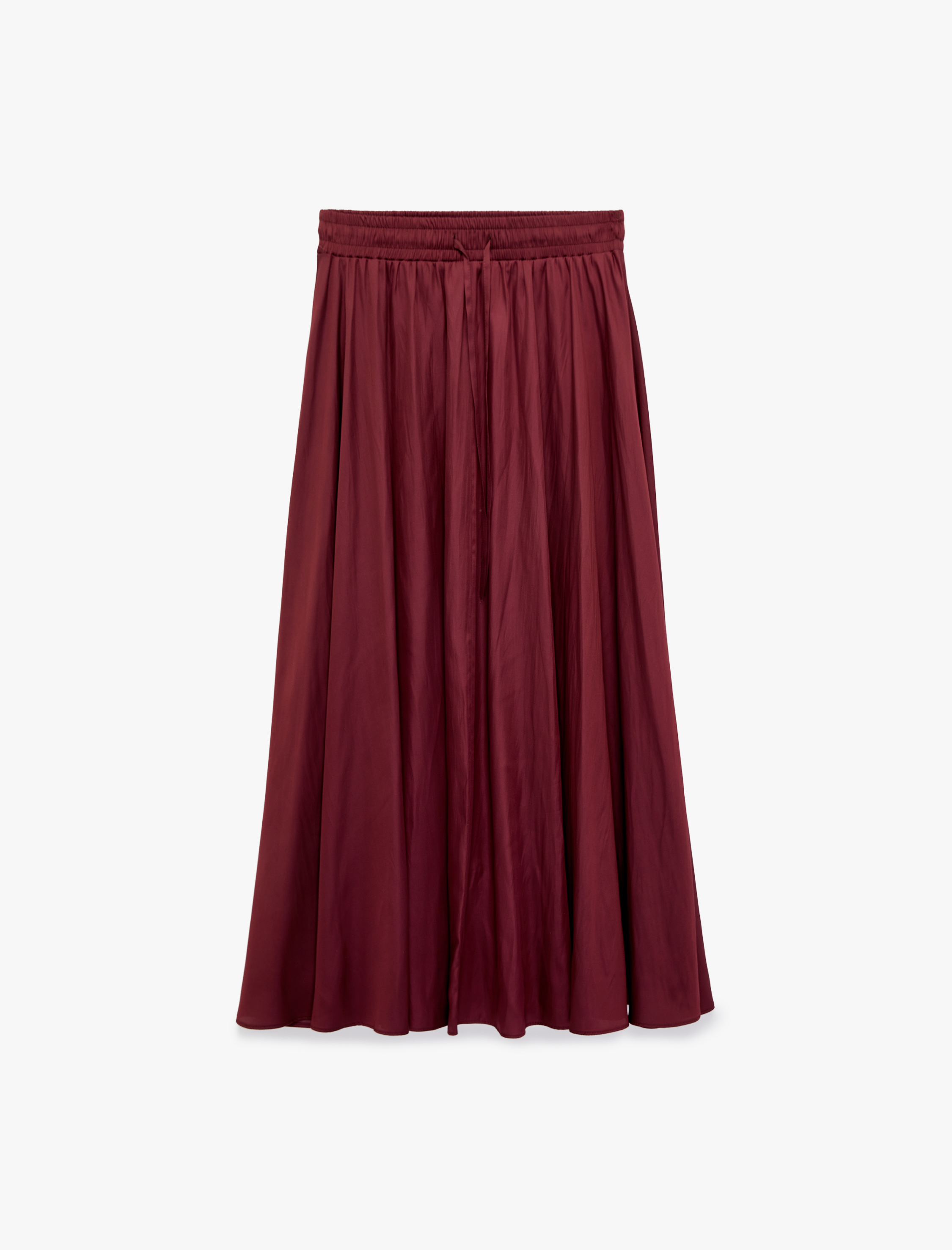   Beli Bağcıklı Kloş Uzun Saten Etek