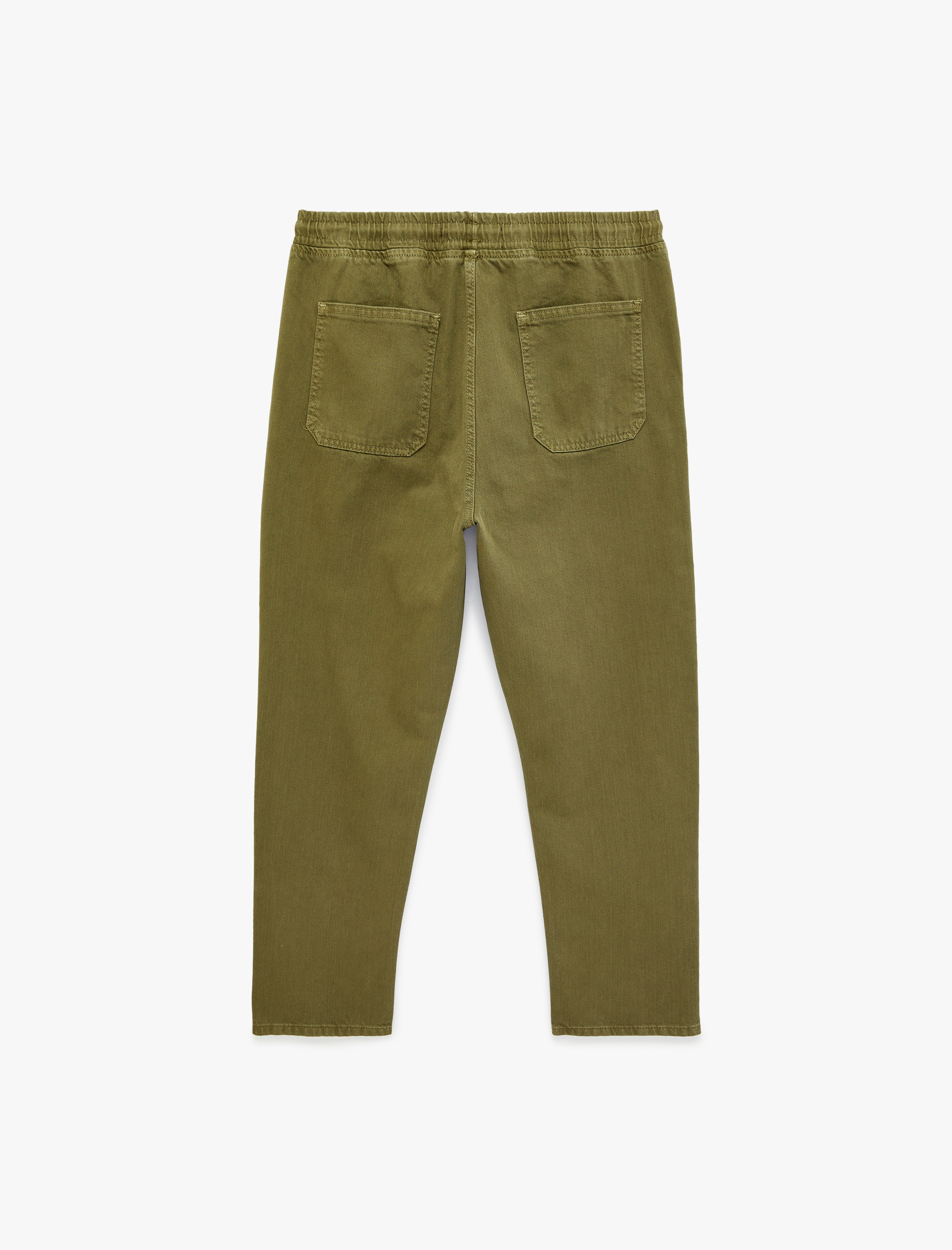   Oversize Pamuklu Cepli Beli Bağcıklı Baggy Jean Pantolon