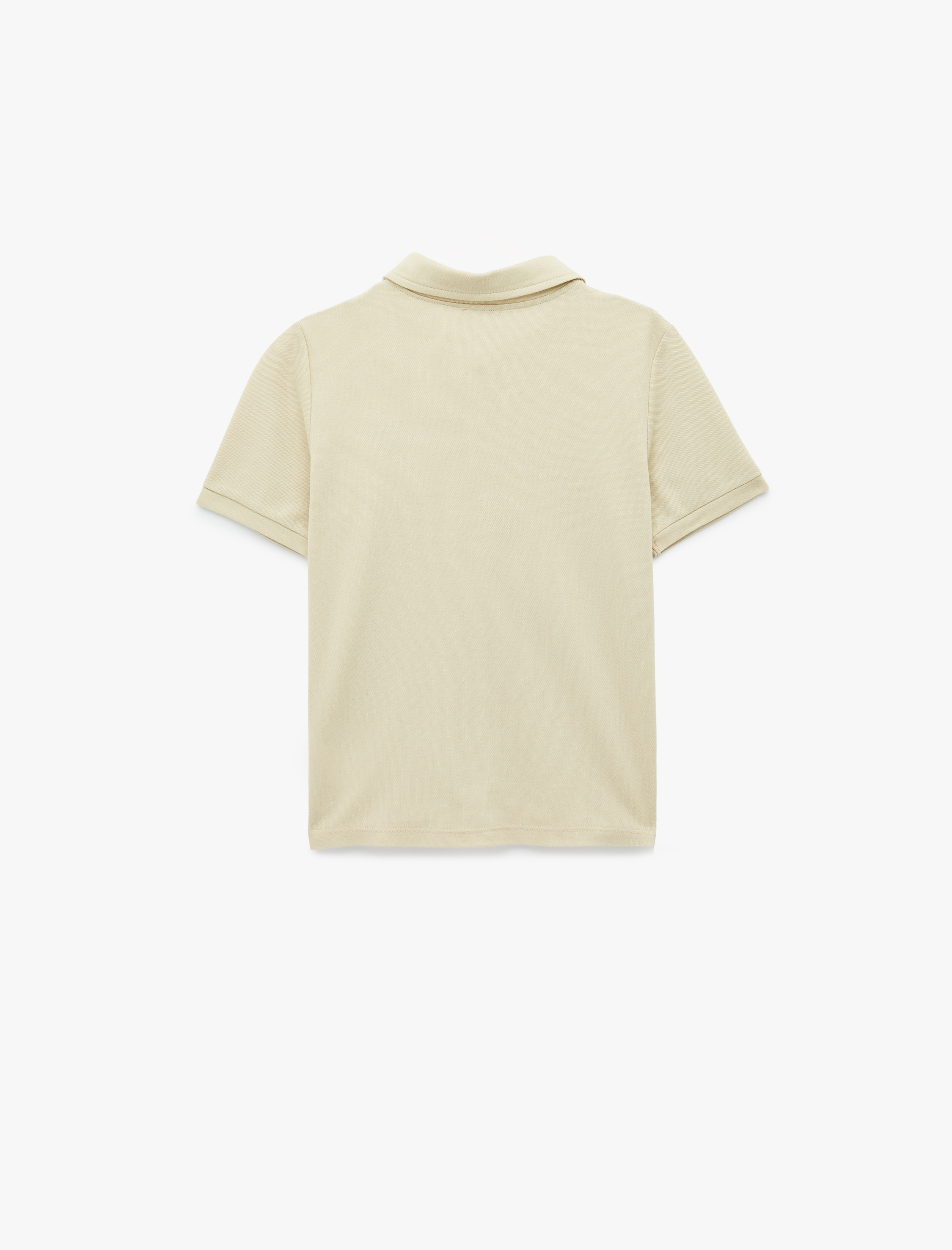  Erkek Çocuk Pamuklu Nakış Detaylı Kısa Kollu Polo Yaka Tişört