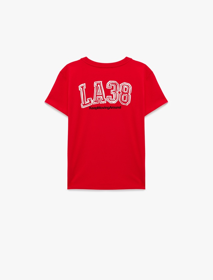 Erkek Çocuk Pamuklu Bisiklet Yaka Kısa Kollu Baskılı Tişört