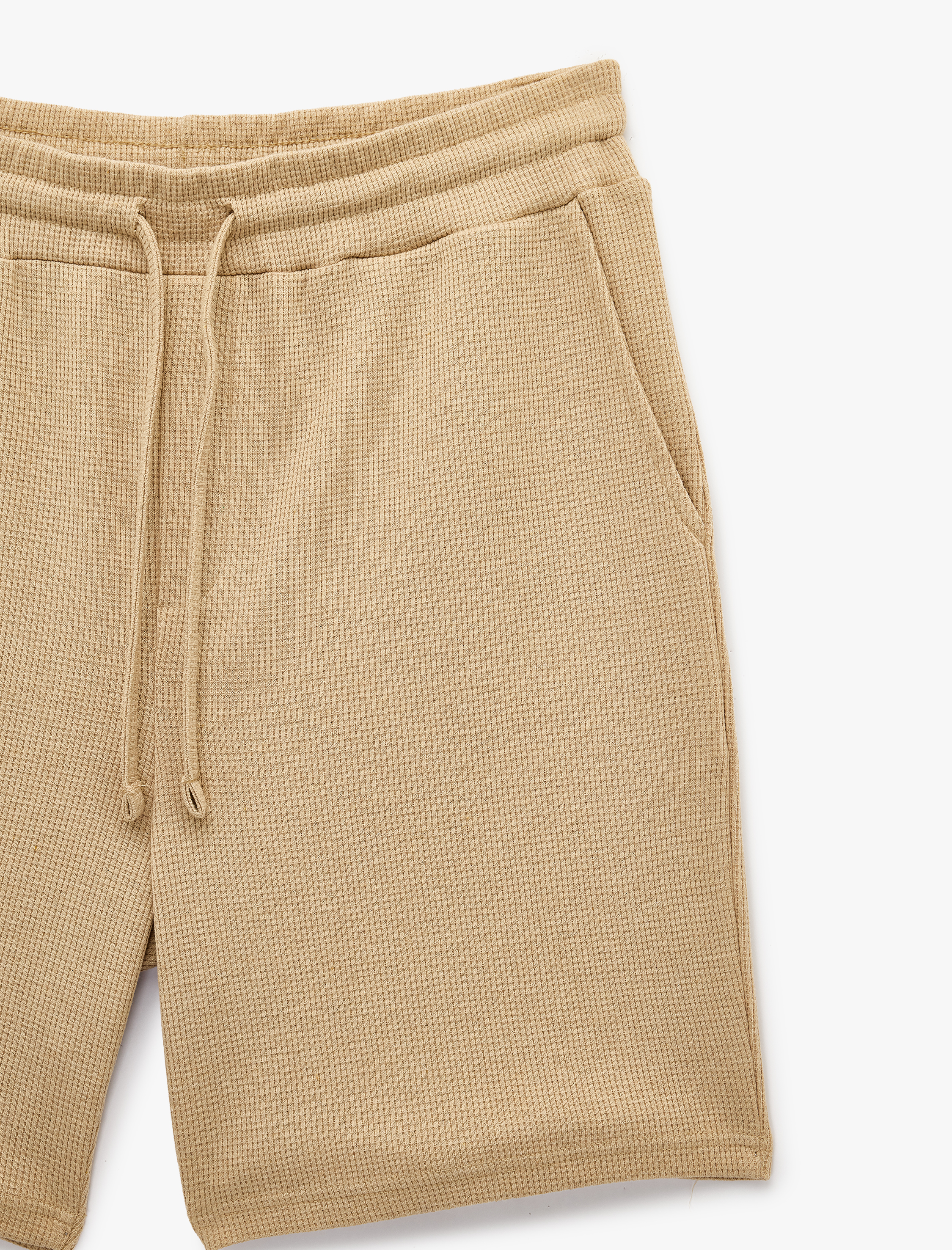   Regular Fit Cepli Bermuda Beli Bağcıklı Şort