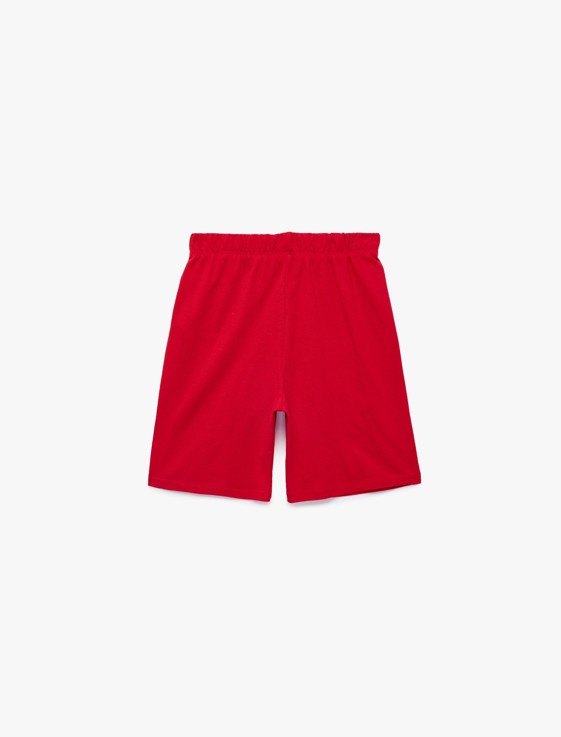  Erkek Çocuk Baskılı Beli Bağcıklı Pamuklu Şort