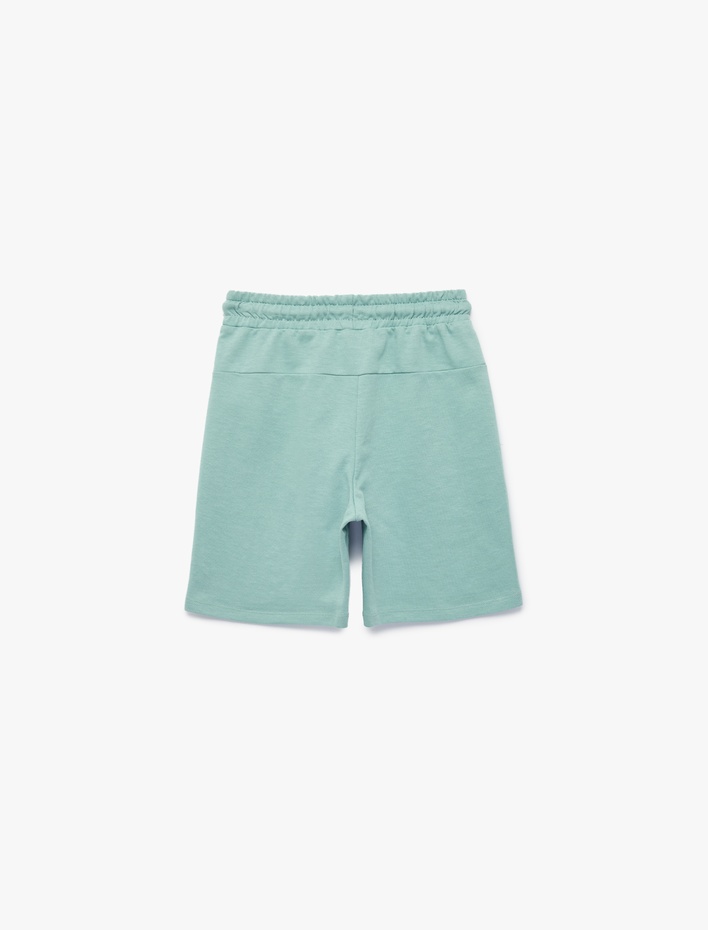 Erkek Çocuk Beli Bağcıklı Cepli Pamuklu Şort