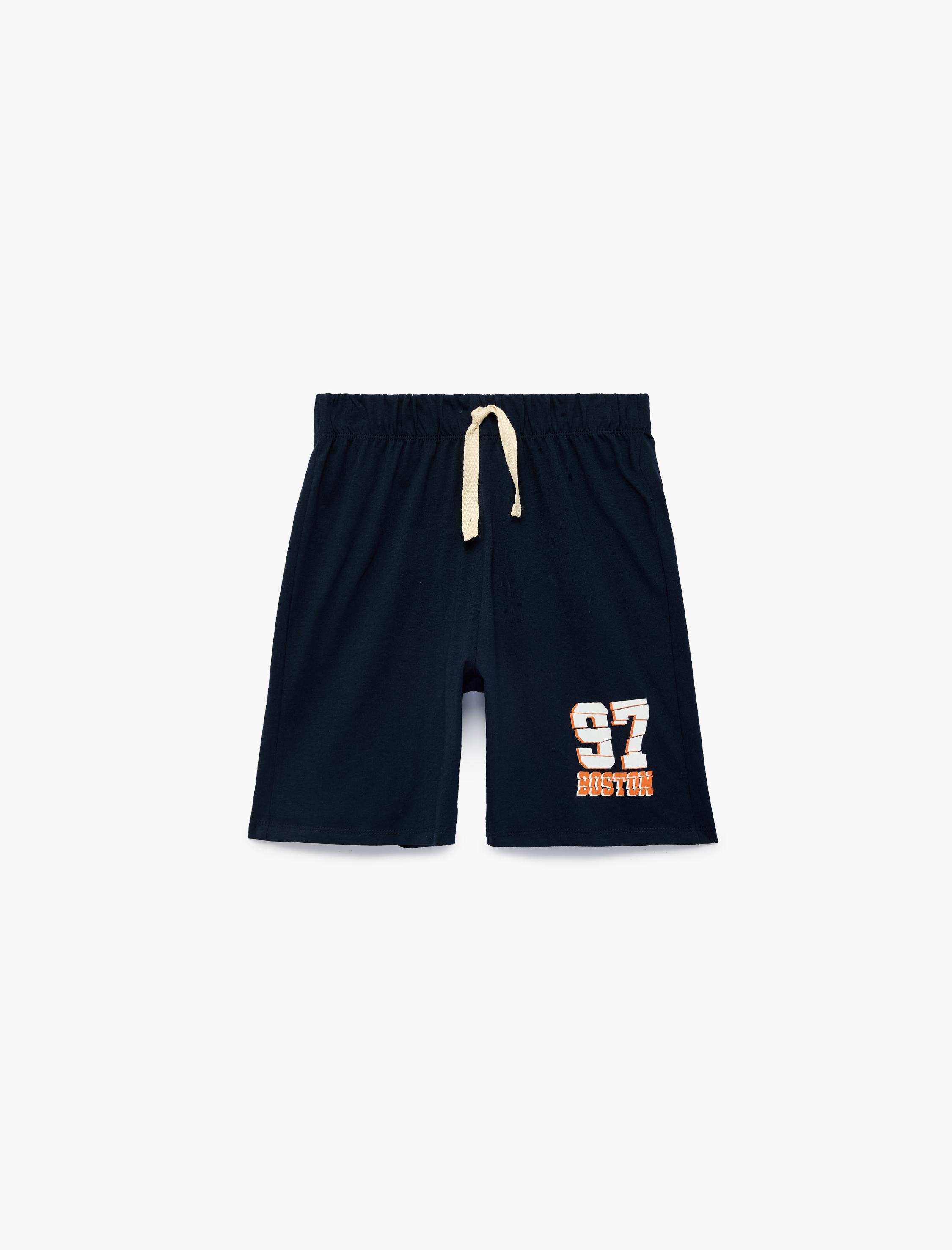  Erkek Çocuk Pamuklu Beli Bağlamalı Baskılı Şort