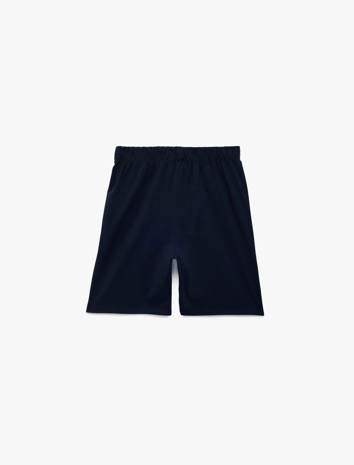 Erkek Çocuk Pamuklu Beli Bağlamalı Baskılı Şort