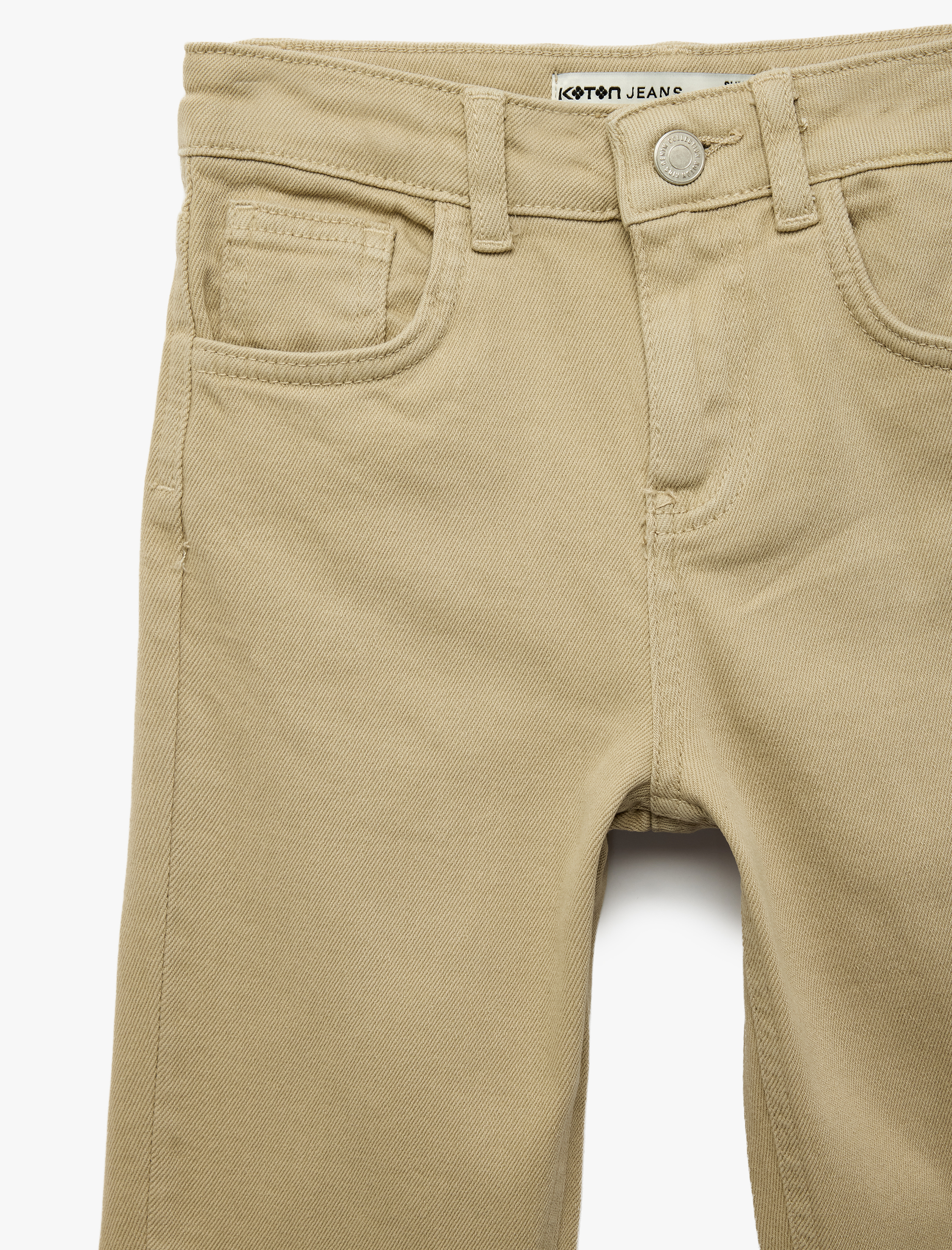  Erkek Çocuk Pamuklu Cep Detaylı Düz Paça Denim Pantolon