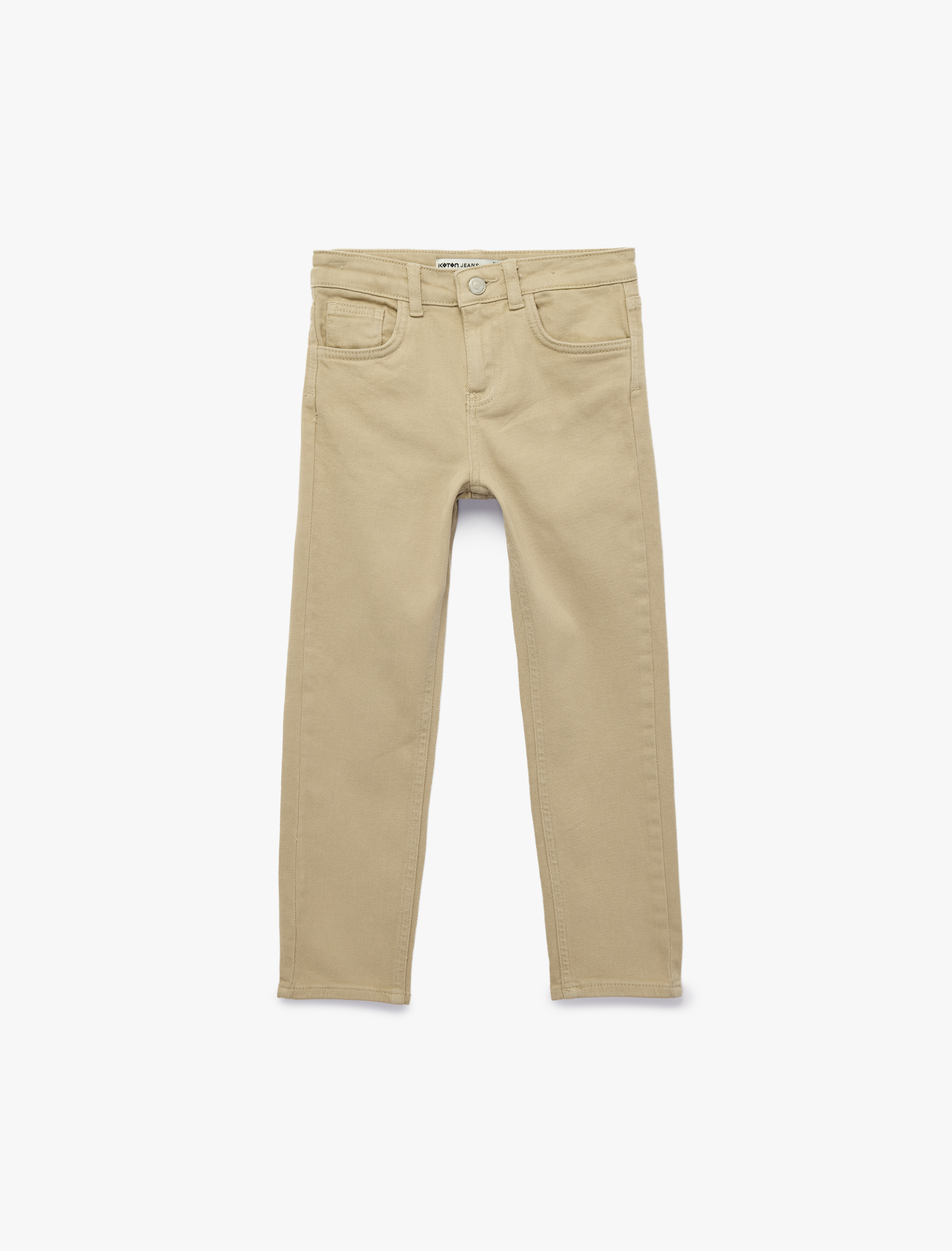  Erkek Çocuk Pamuklu Cep Detaylı Düz Paça Denim Pantolon