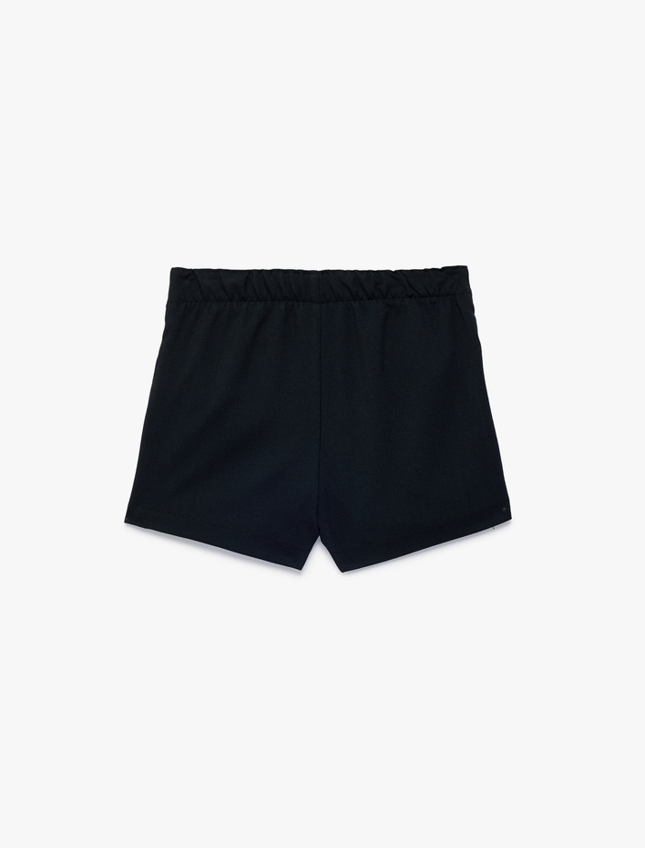 Kız Bebek Fiyonk Detaylı A Kesim Pileli Şort Etek