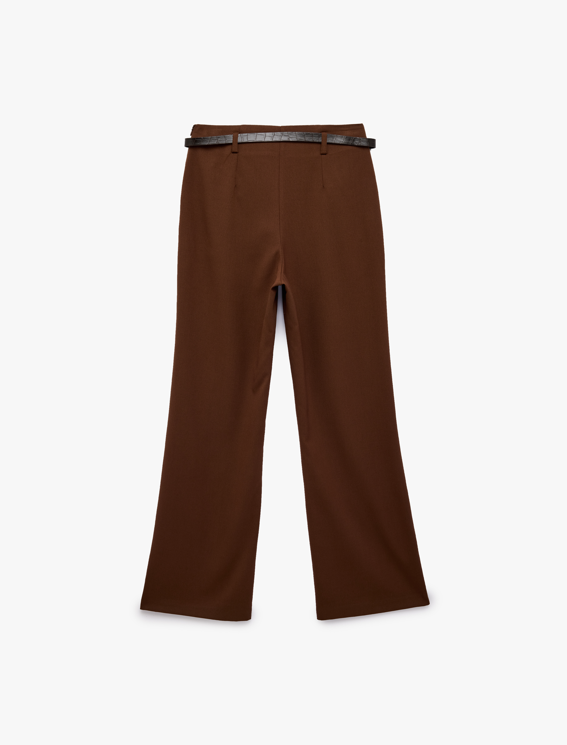   Cepli Kemerli Palazzo Kumaş Pantolon