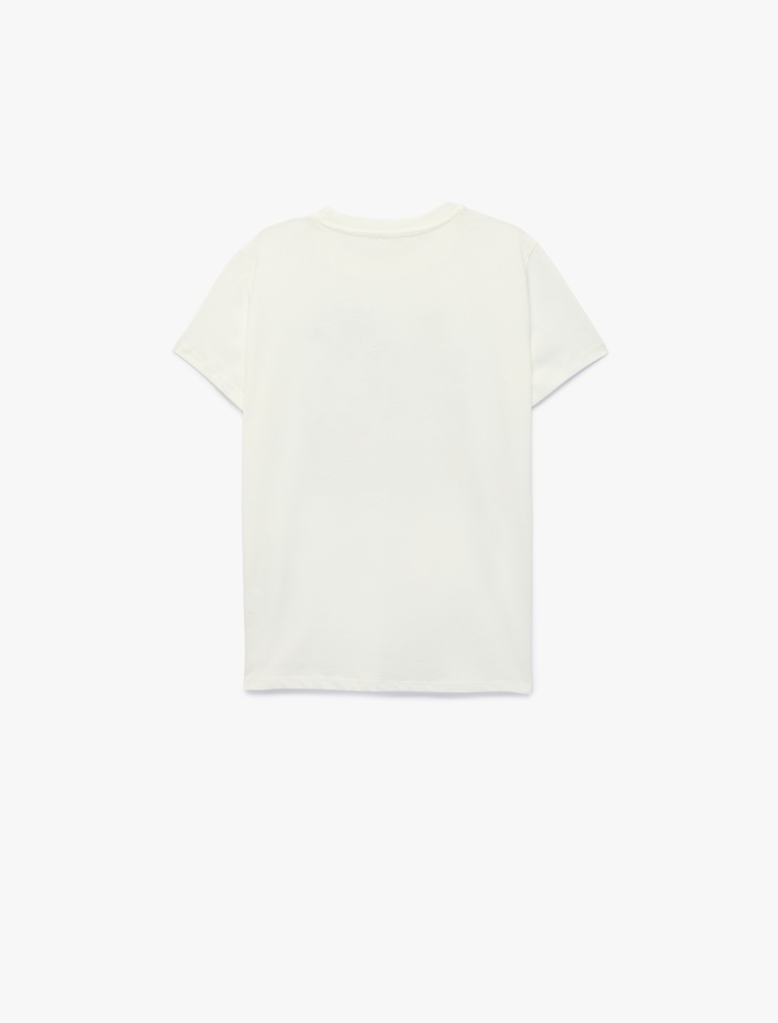 Erkek Çocuk Bisiklet Yaka Kısa Kollu Pamuklu Baskılı Oversize Tişört