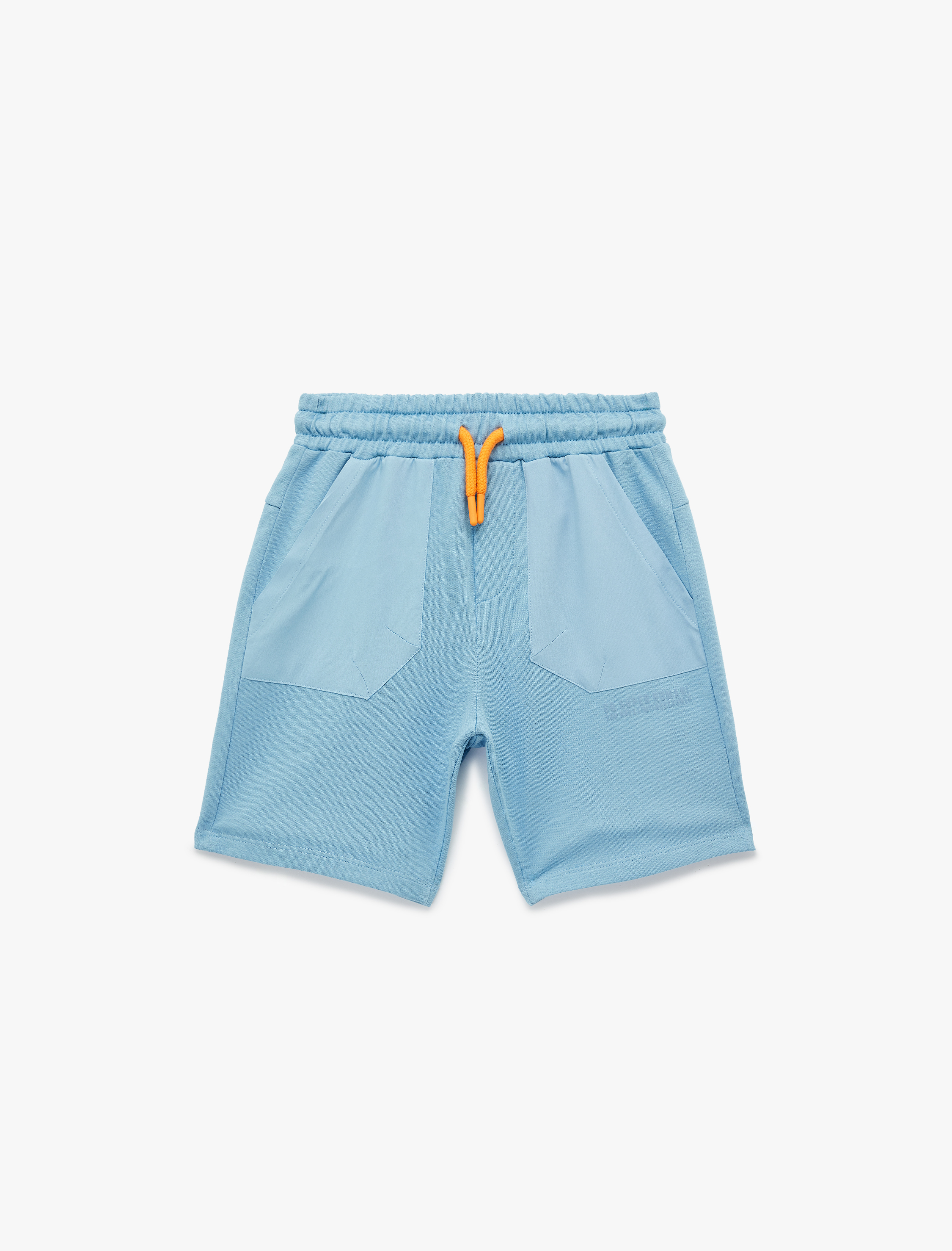  Erkek Çocuk Beli Bağcıklı Cepli Pamuklu Şort