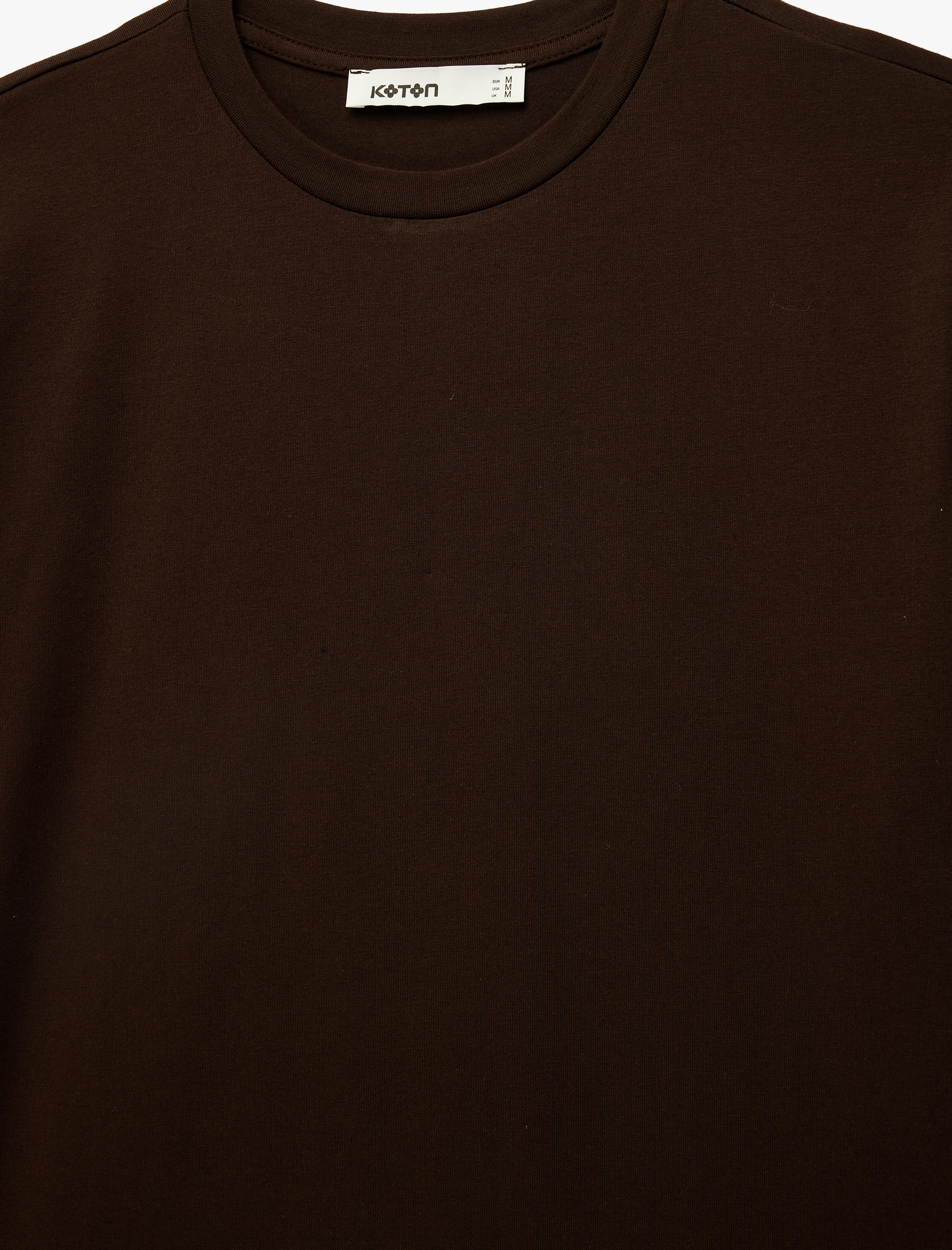   Pamuklu Kısa Kollu Bisiklet Yaka Oversize Basic Tişört