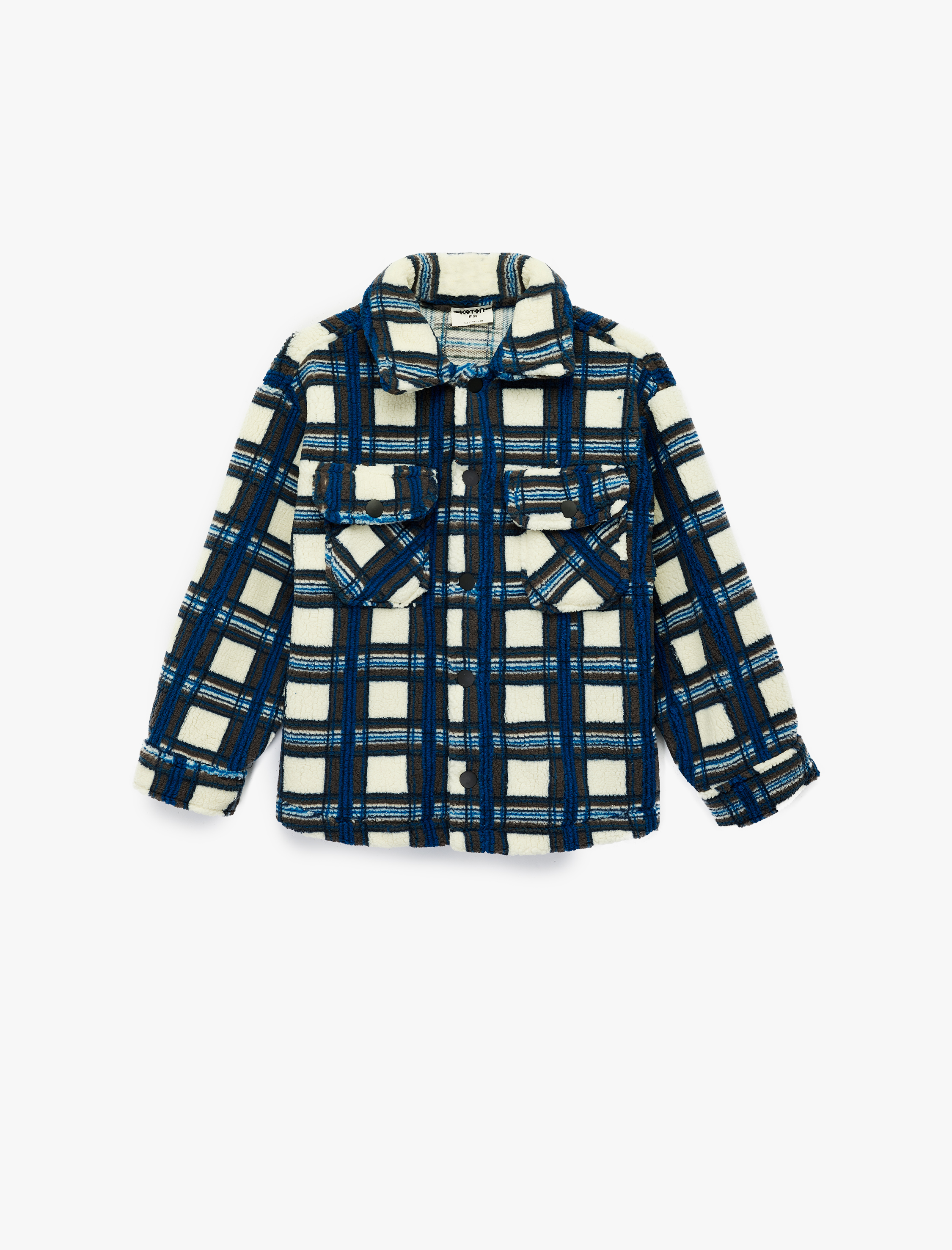  Erkek Çocuk Cep Detaylı Uzun Kollu Ekoseli Gömlek Ceket