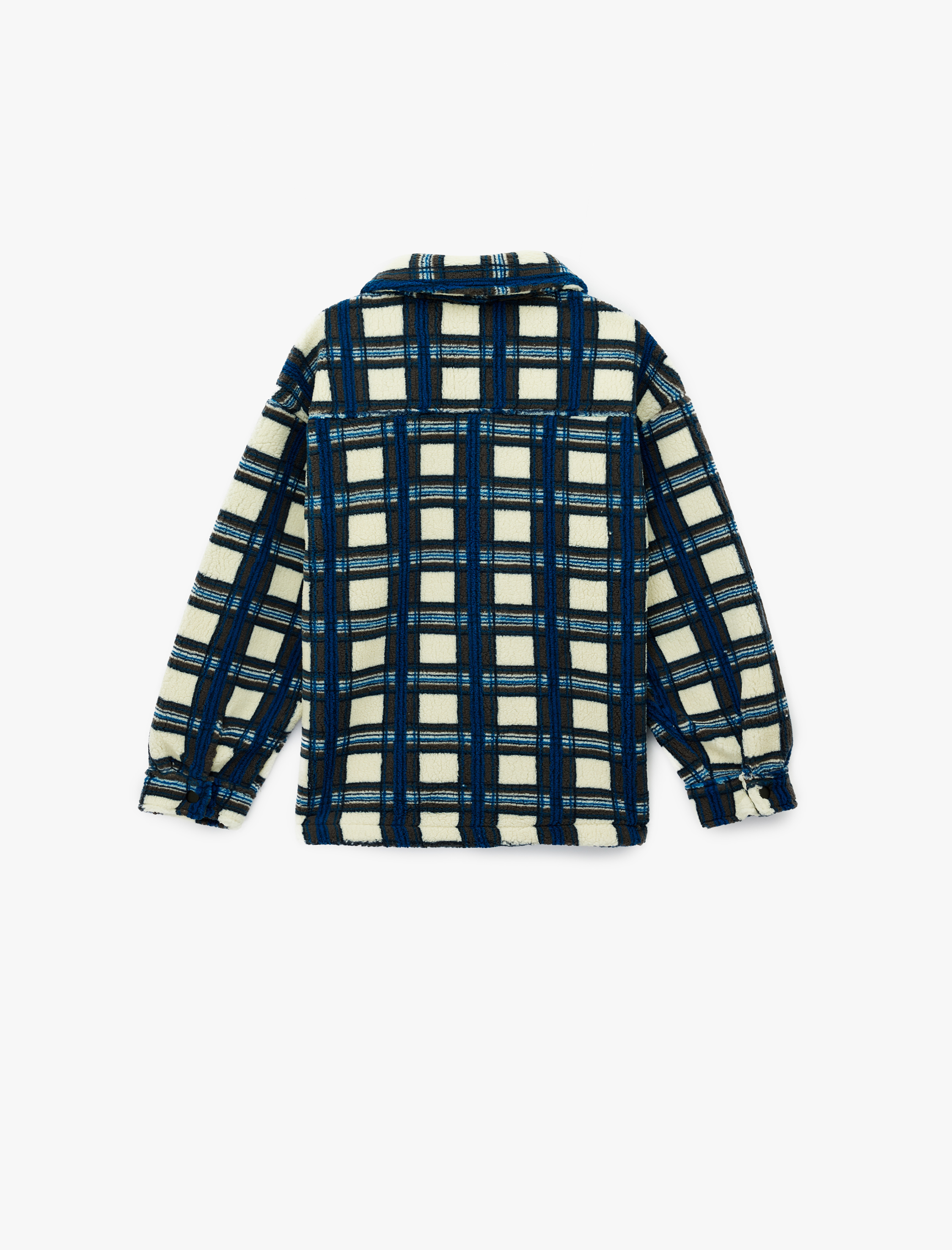  Erkek Çocuk Cep Detaylı Uzun Kollu Ekoseli Gömlek Ceket