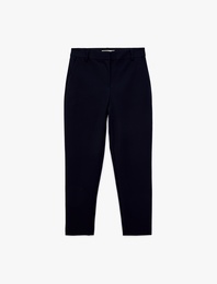 Regular Fit Cep Detaylı Normal Bel Düz Paça Kumaş Pantolon