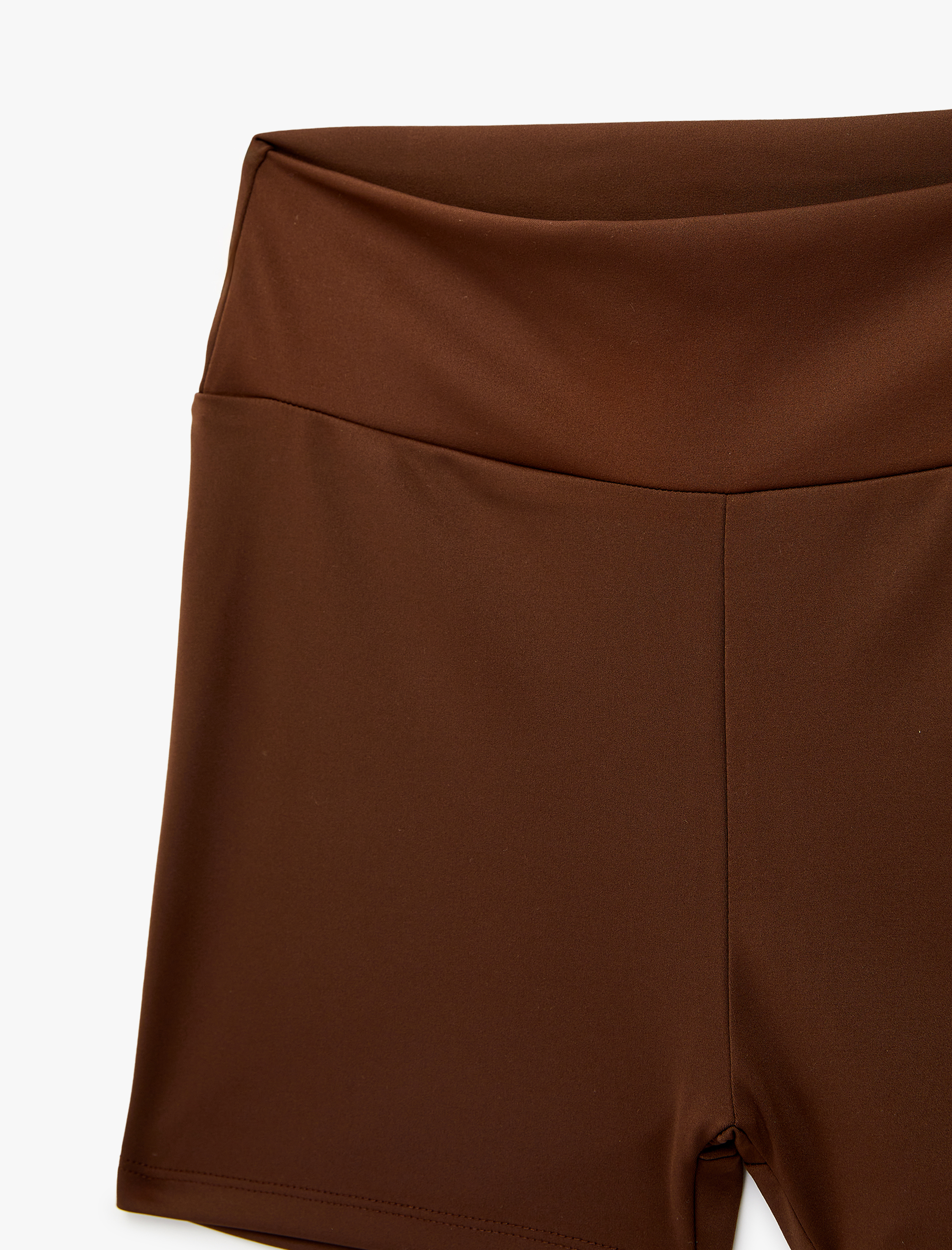   Yüksek Bel Slim Fit Biker Spor Tayt