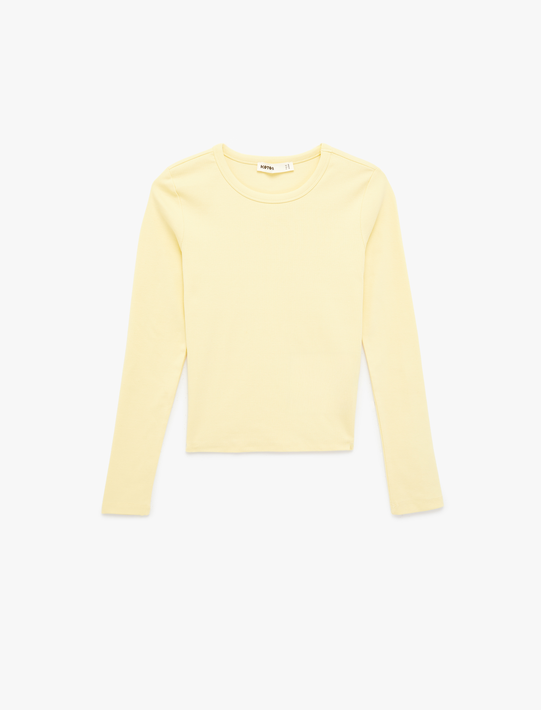   Pamuklu Slim Fit Uzun Kollu Bisiklet Yaka Basic Tişört