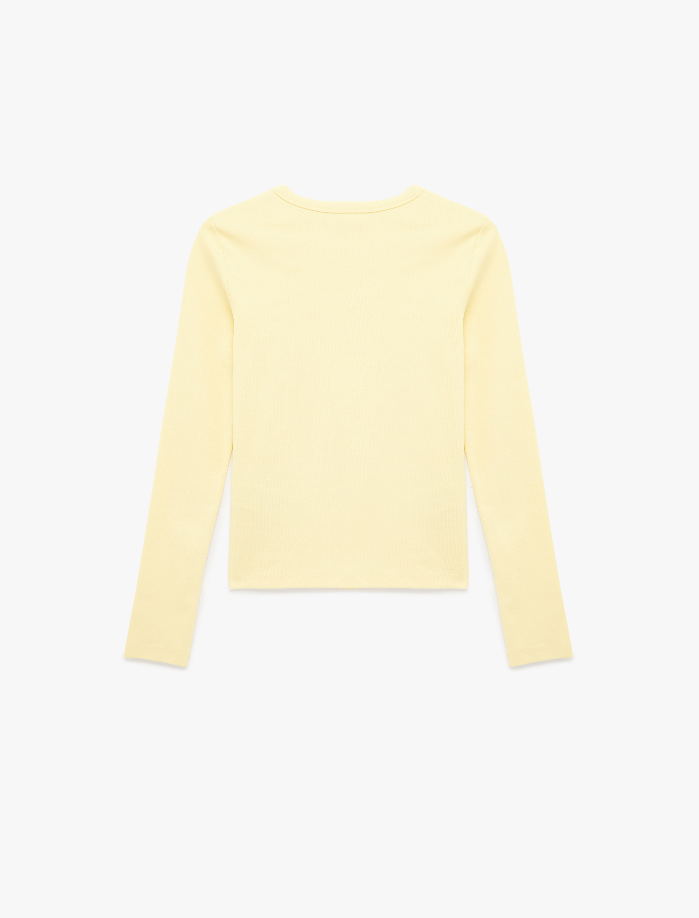   Pamuklu Slim Fit Uzun Kollu Bisiklet Yaka Basic Tişört