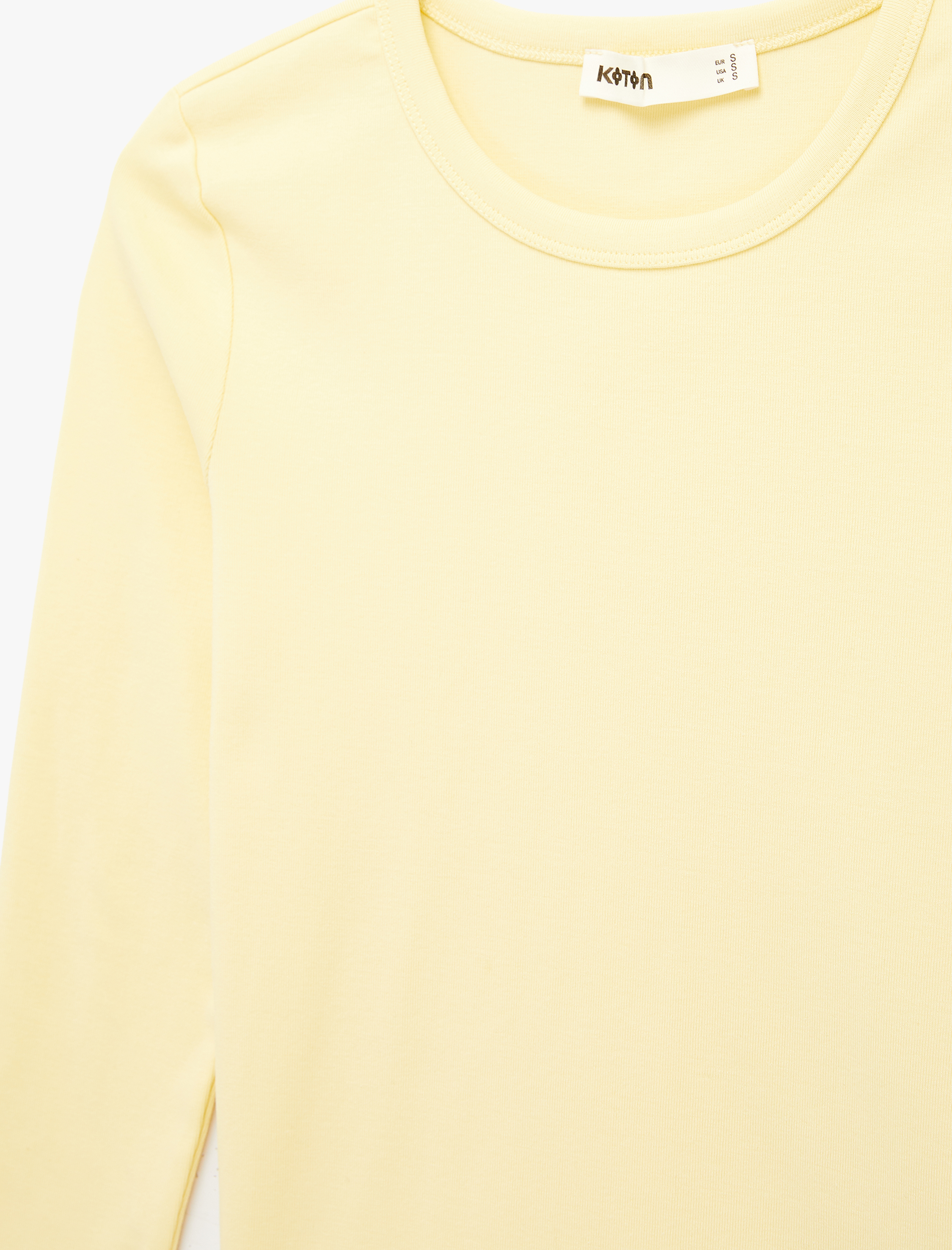   Pamuklu Slim Fit Uzun Kollu Bisiklet Yaka Basic Tişört