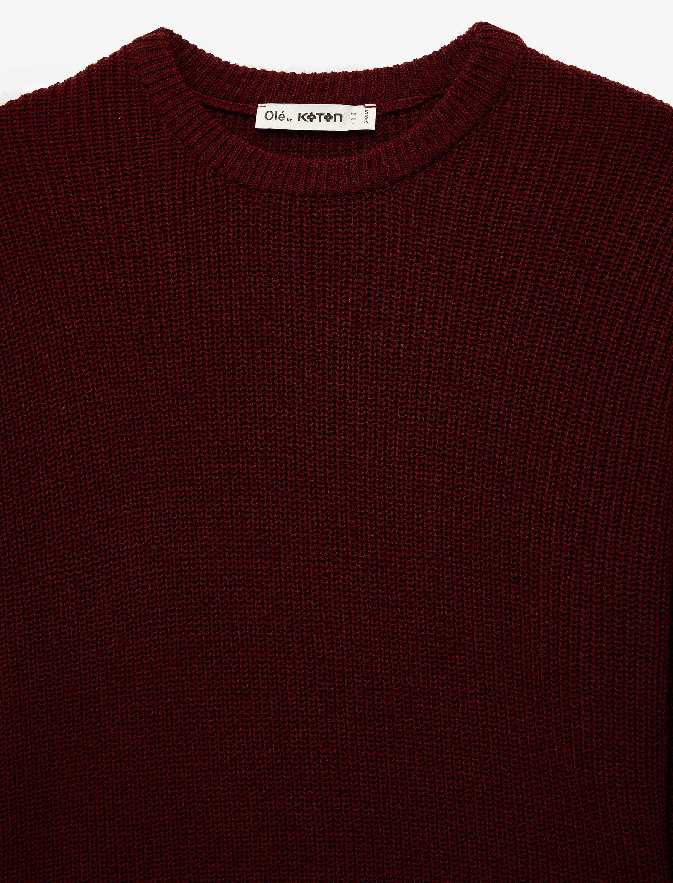   Dantel Detaylı Uzun Kollu Bisiklet Yaka Triko Kazak