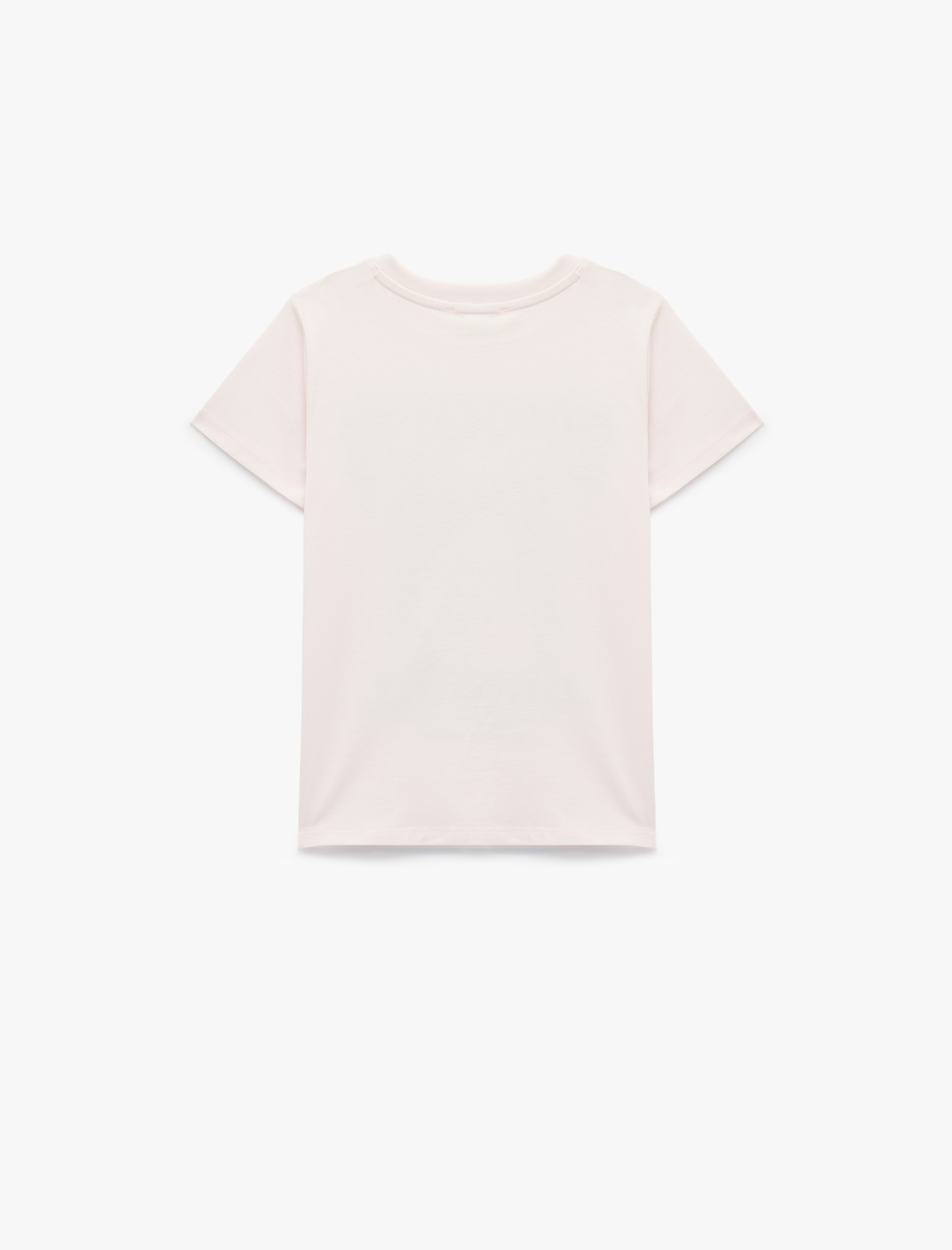  Kız Çocuk Anime Baskılı Kısa Kollu Bisiklet Yaka Pamuklu Tişört