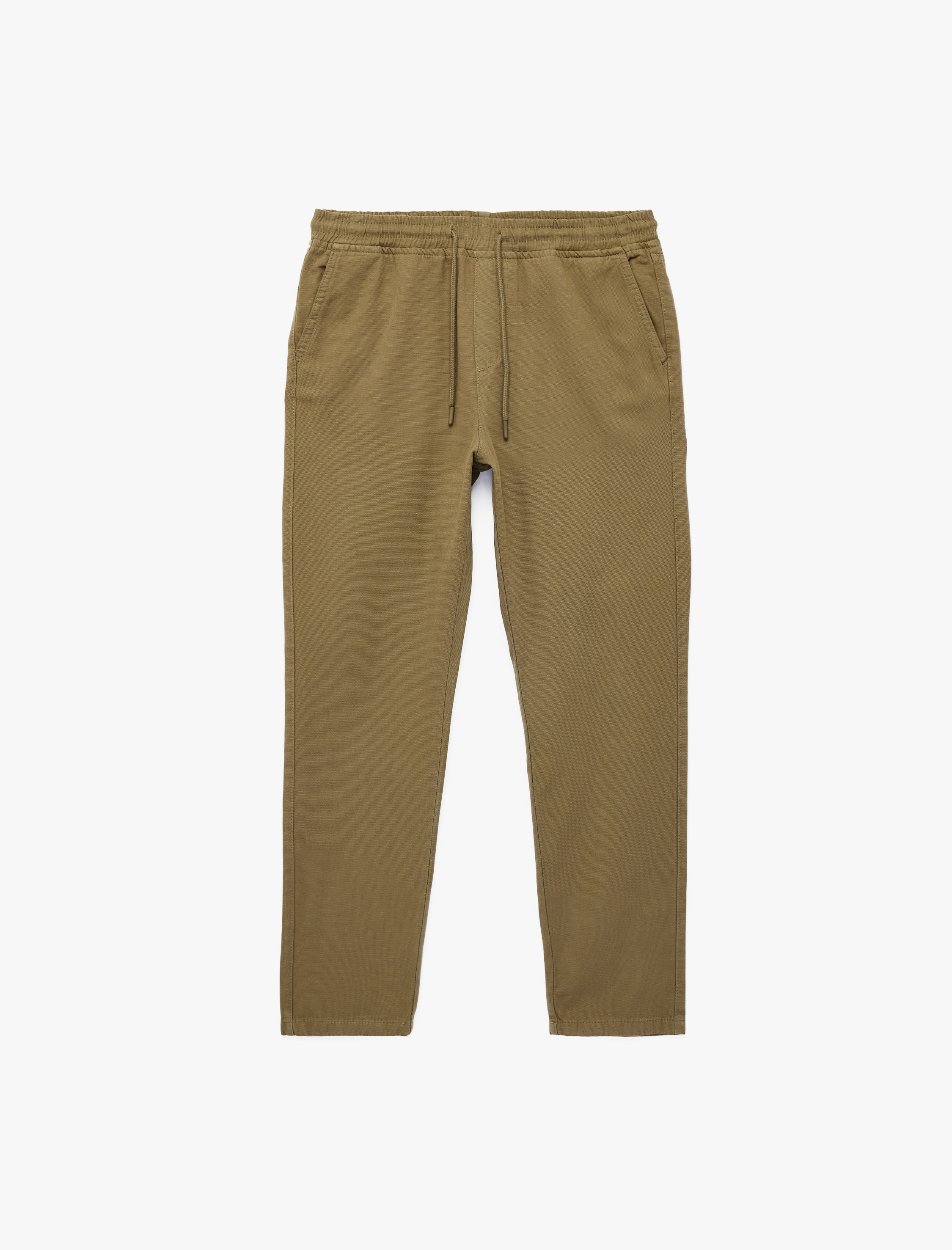   Regular Fit Pamuklu Cepli Gabardin Beli Bağcıklı Pantolon