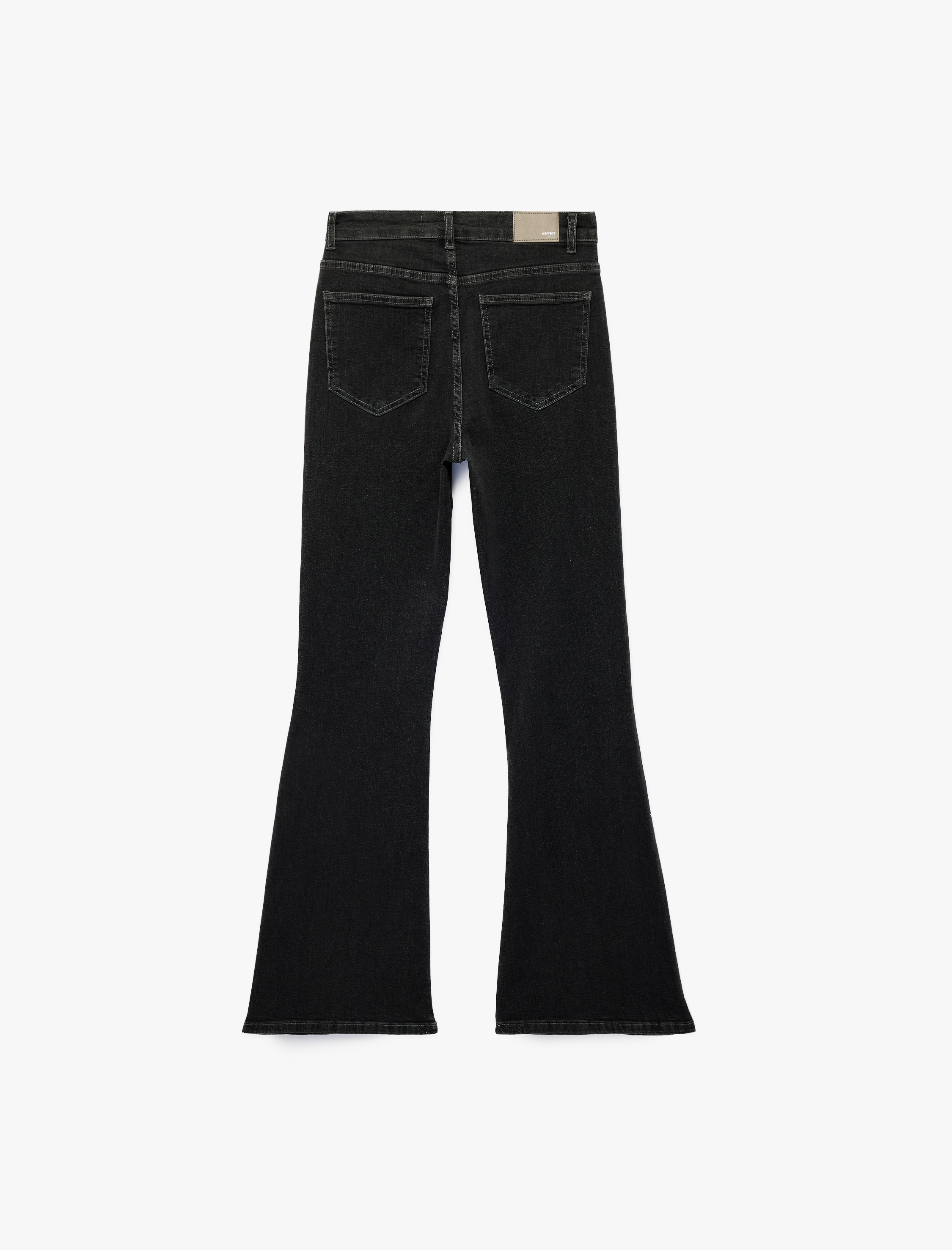   Pamuklu İspanyol Paça Dar Kalıp Yüksek Bel Denim Pantolon - Flare Jeans