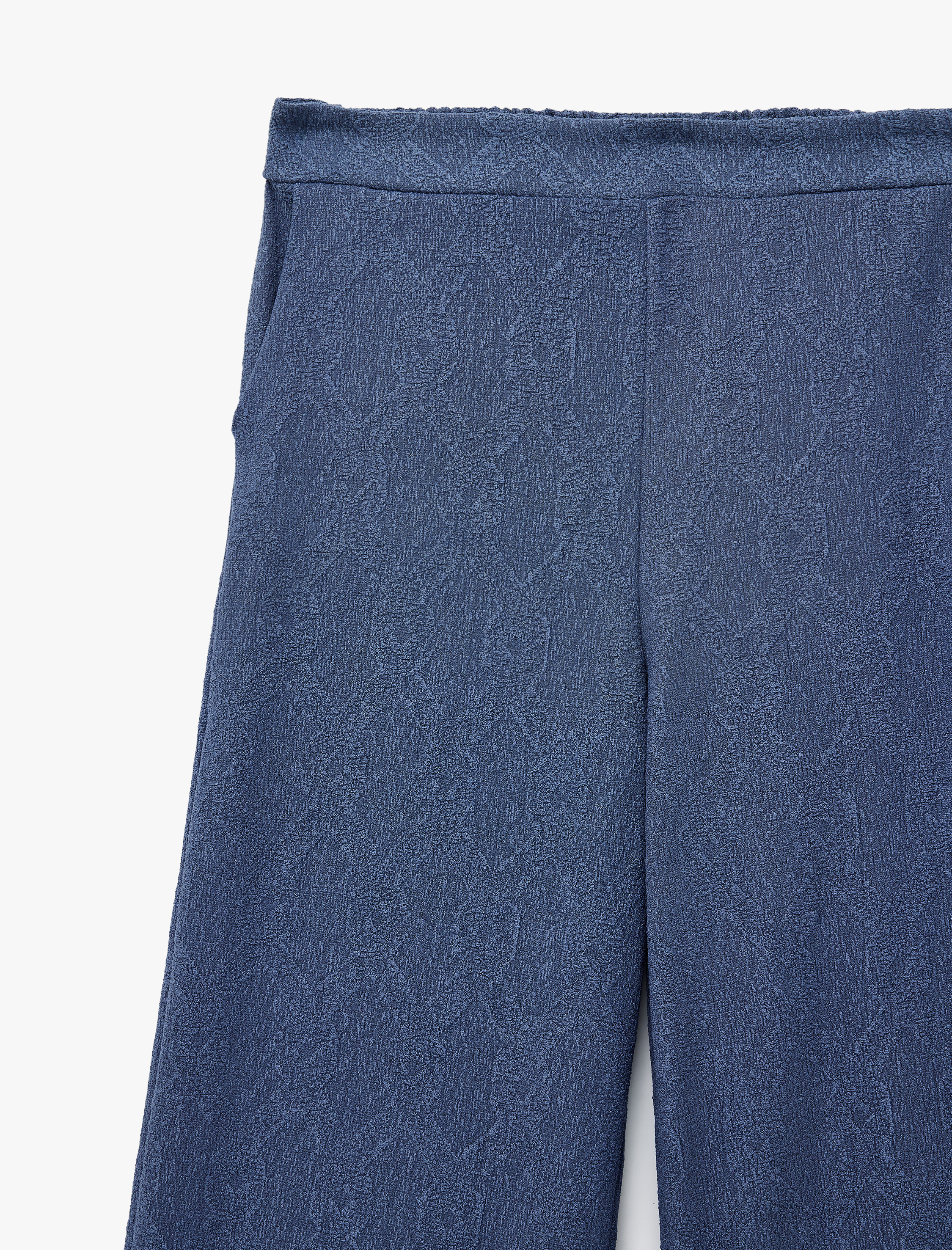  Kız Çocuk Cep Detaylı Beli Lastikli Geniş Paça Pantolon